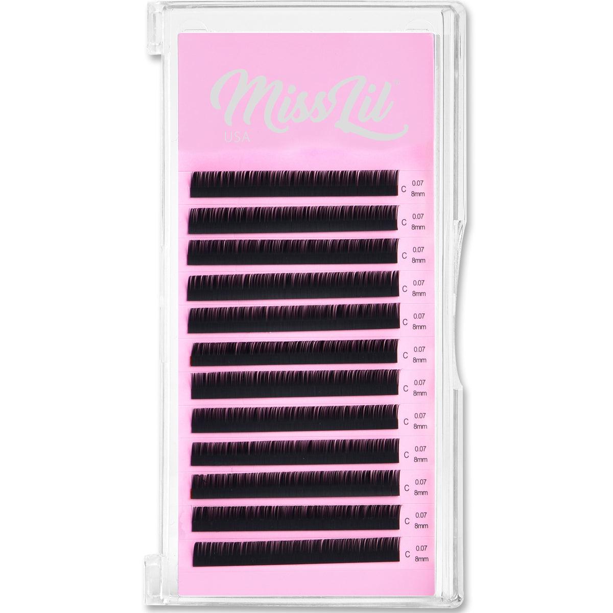 0.07 8mm C Curl Eyelash Extensions - Miss Lil USA