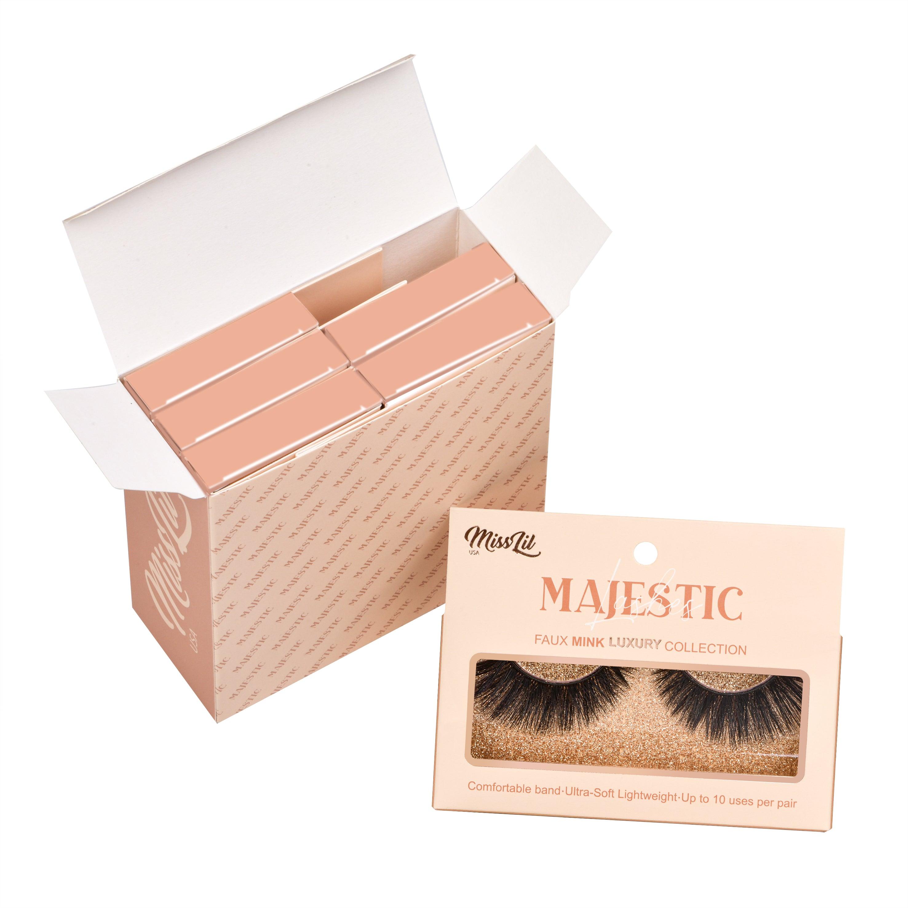 1-PAIR LASHES-MAJESTIC COLLECTION #14 (PACK OF 3) - Miss Lil USA