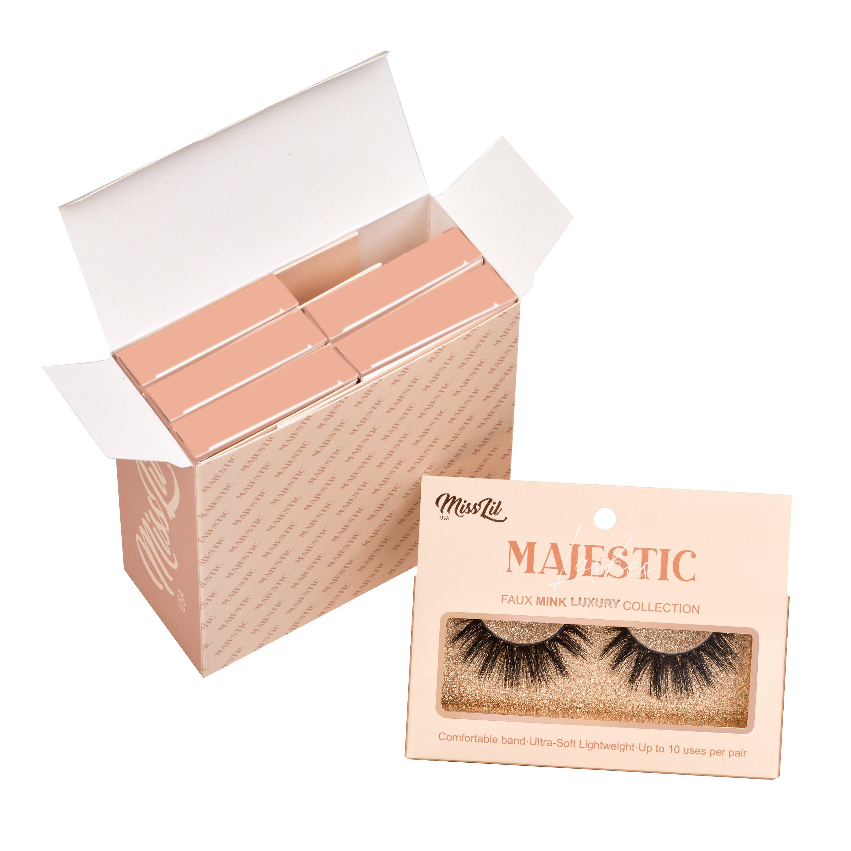 1-PAIR LASHES-MAJESTIC COLLECTION #28 (PACK OF 3) - Miss Lil USA
