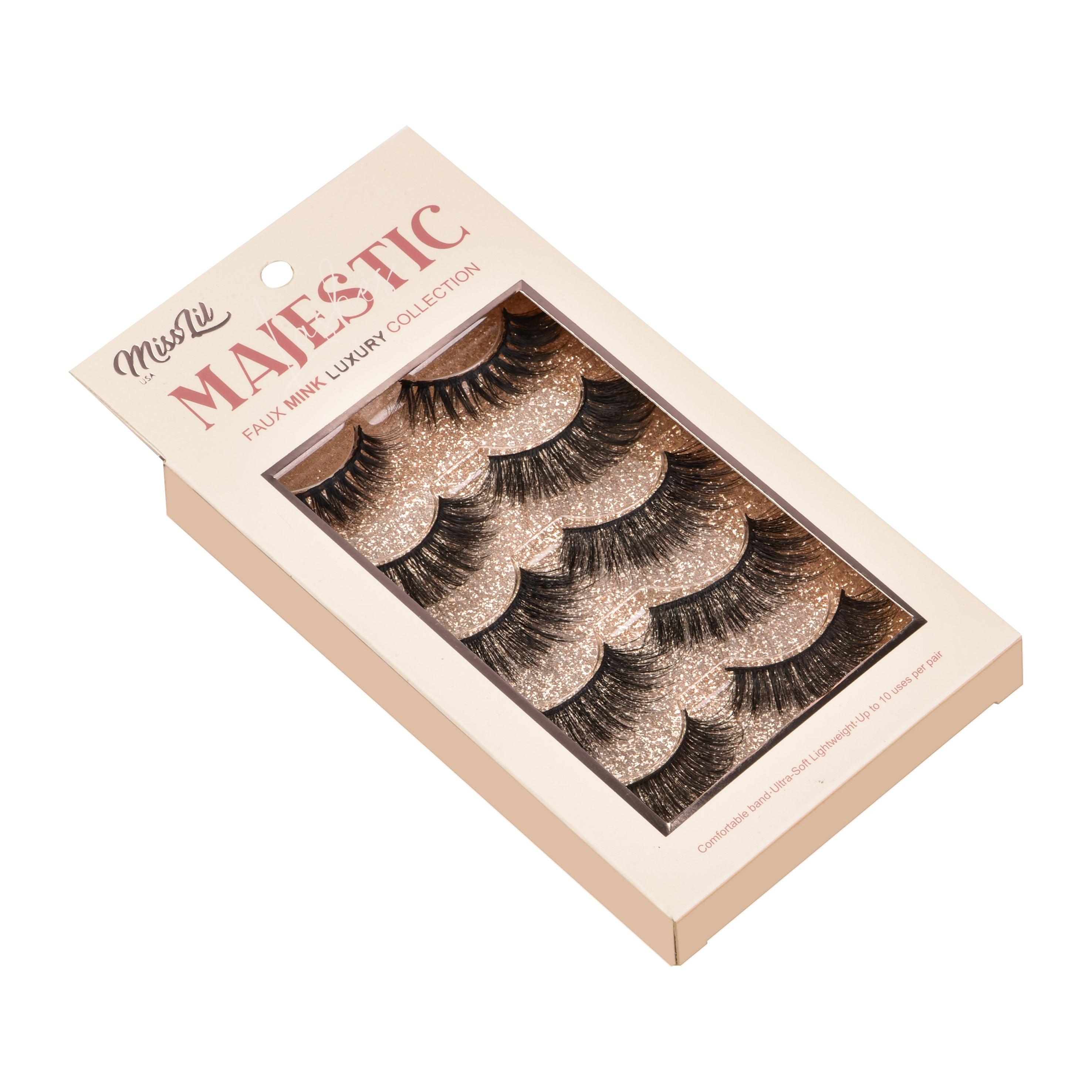 5 Pairs Majestic Collection Lashes #12 (Pack of 12 ) - Miss Lil USA
