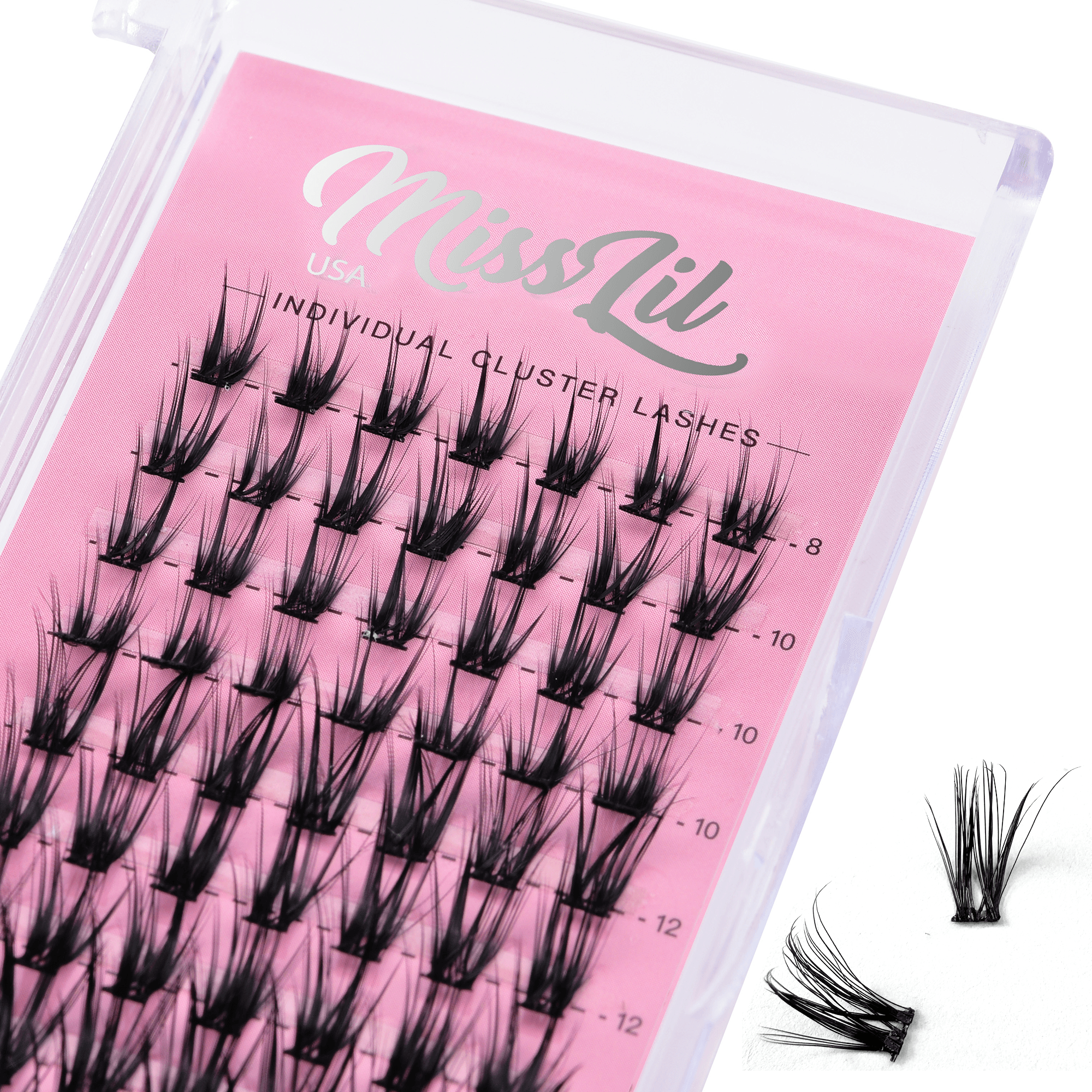 DIY Cluster eyelash extensions AD-32 Small Mixed Tray - Miss Lil USA
