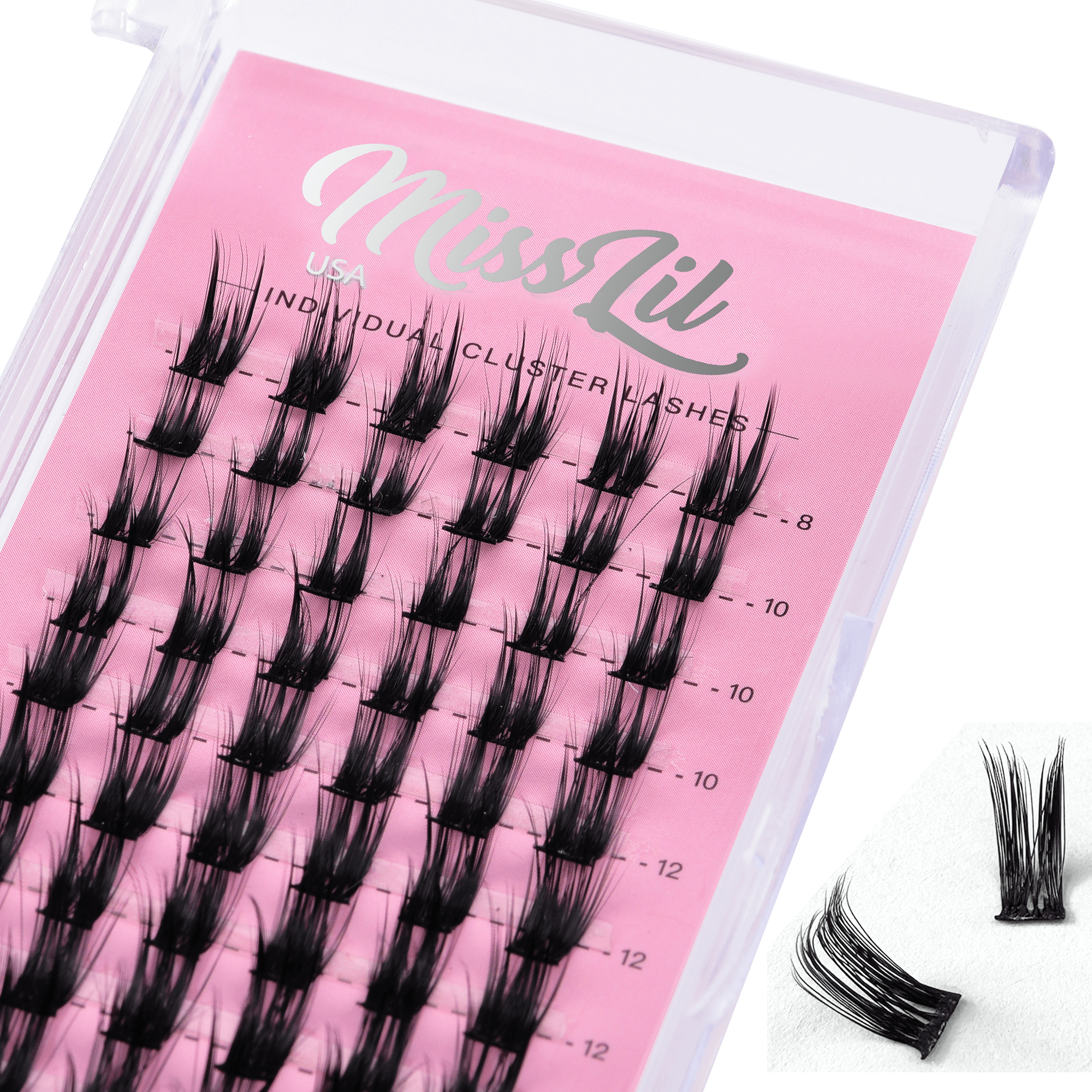 Individual Cluster lashes AD-22 Small MIX Tray - Miss Lil USA