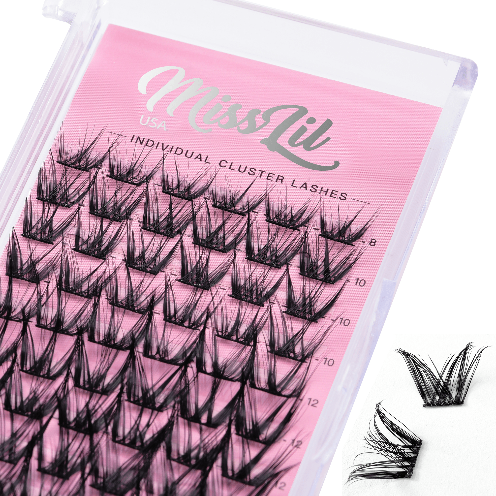 Individual Cluster Eyelashes AD-44 Small MIX Tray - Miss Lil USA
