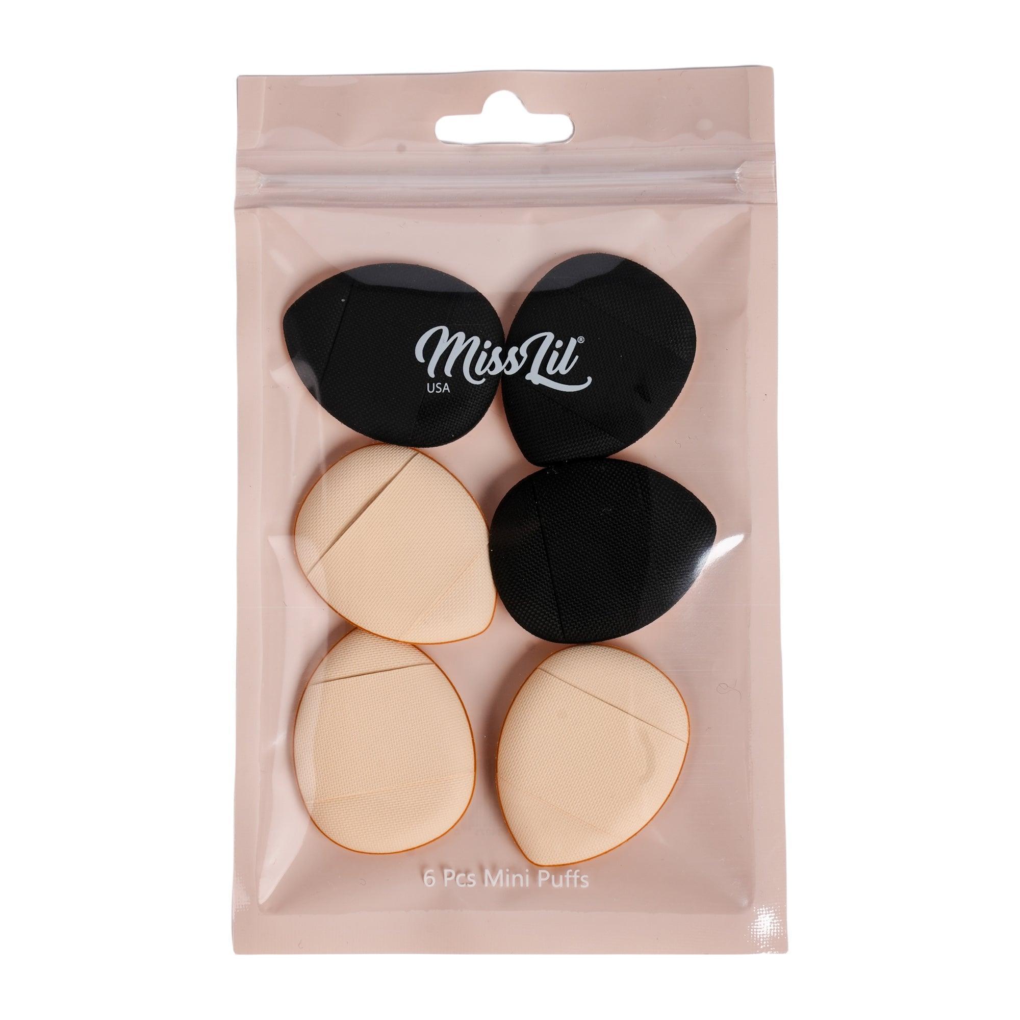 Mini Makeup Puffs - Black & Beige - Miss Lil USA