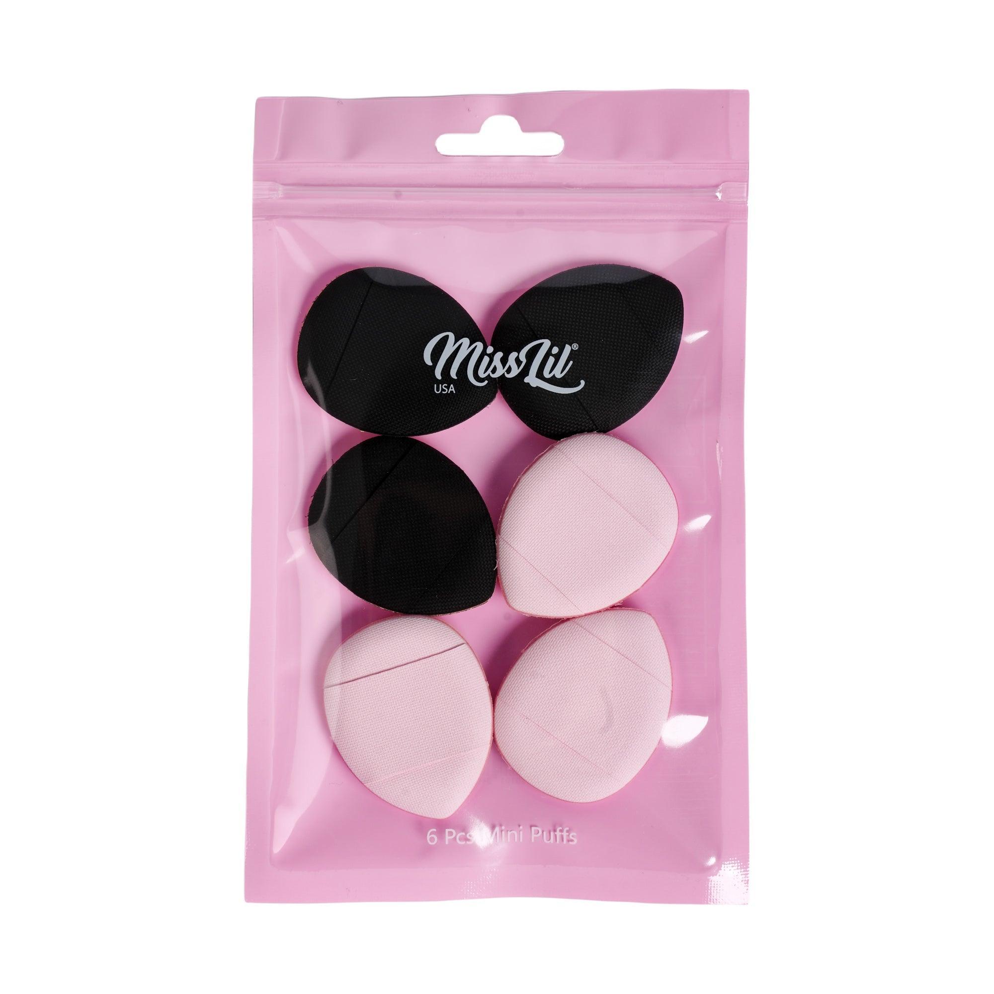 Mini Makeup Puffs - Black & Pink - Miss Lil USA