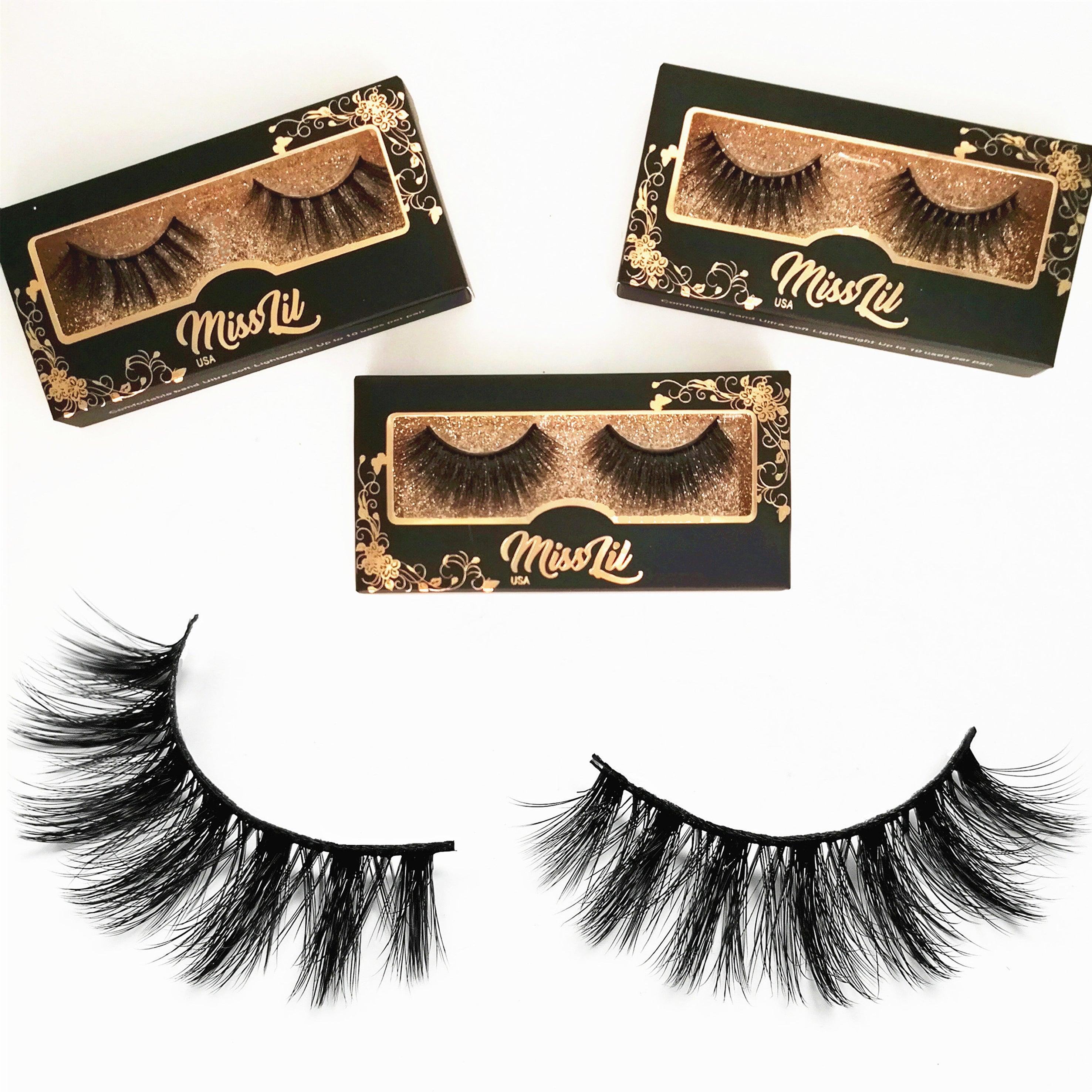 Miss Lil USA Lashes ( 3 pairs ) #49 - Miss Lil USA
