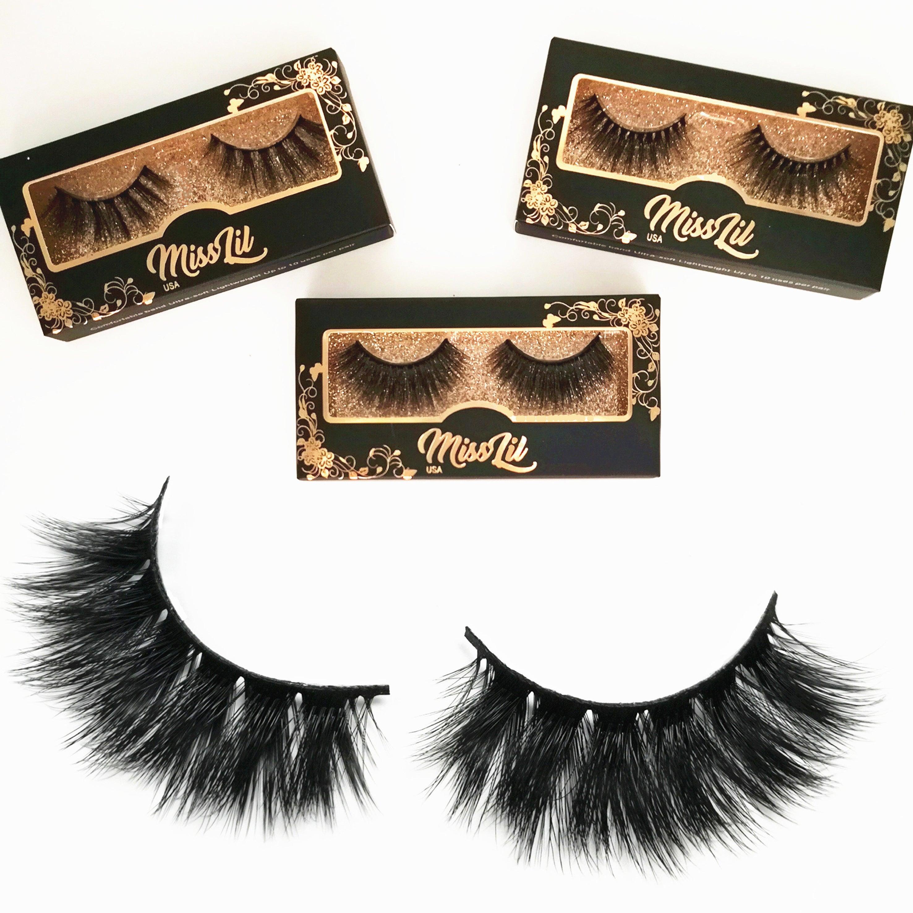 Miss Lil USA Lashes ( 3 pairs ) #60 - Miss Lil USA