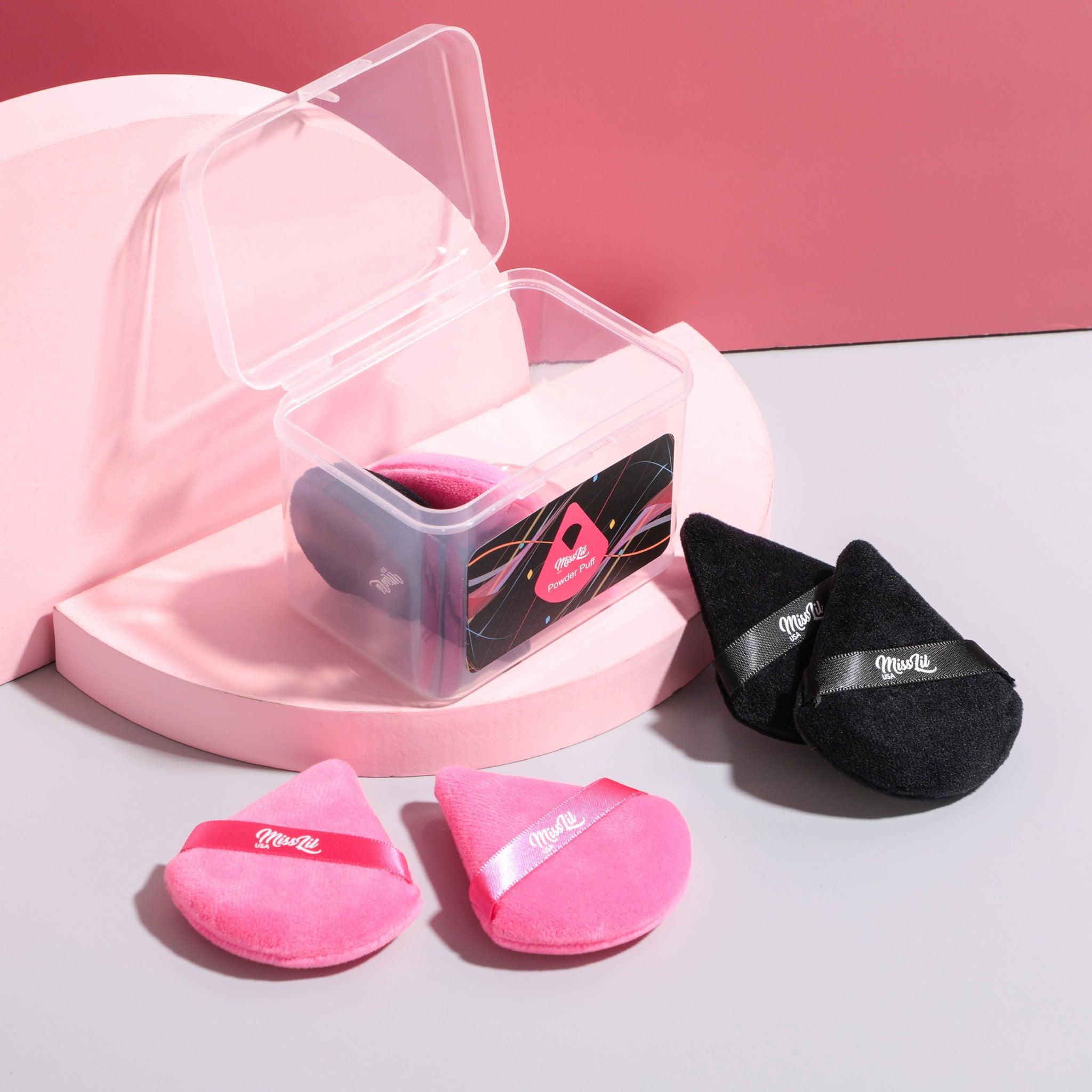 Powder Puff Set Black & Pink - Miss Lil USA