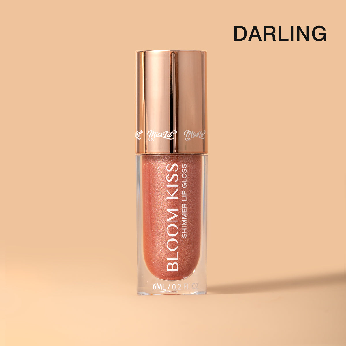BLOOM KISS SHIMMER LIP GLOSS- 6 GLAMING GOLD