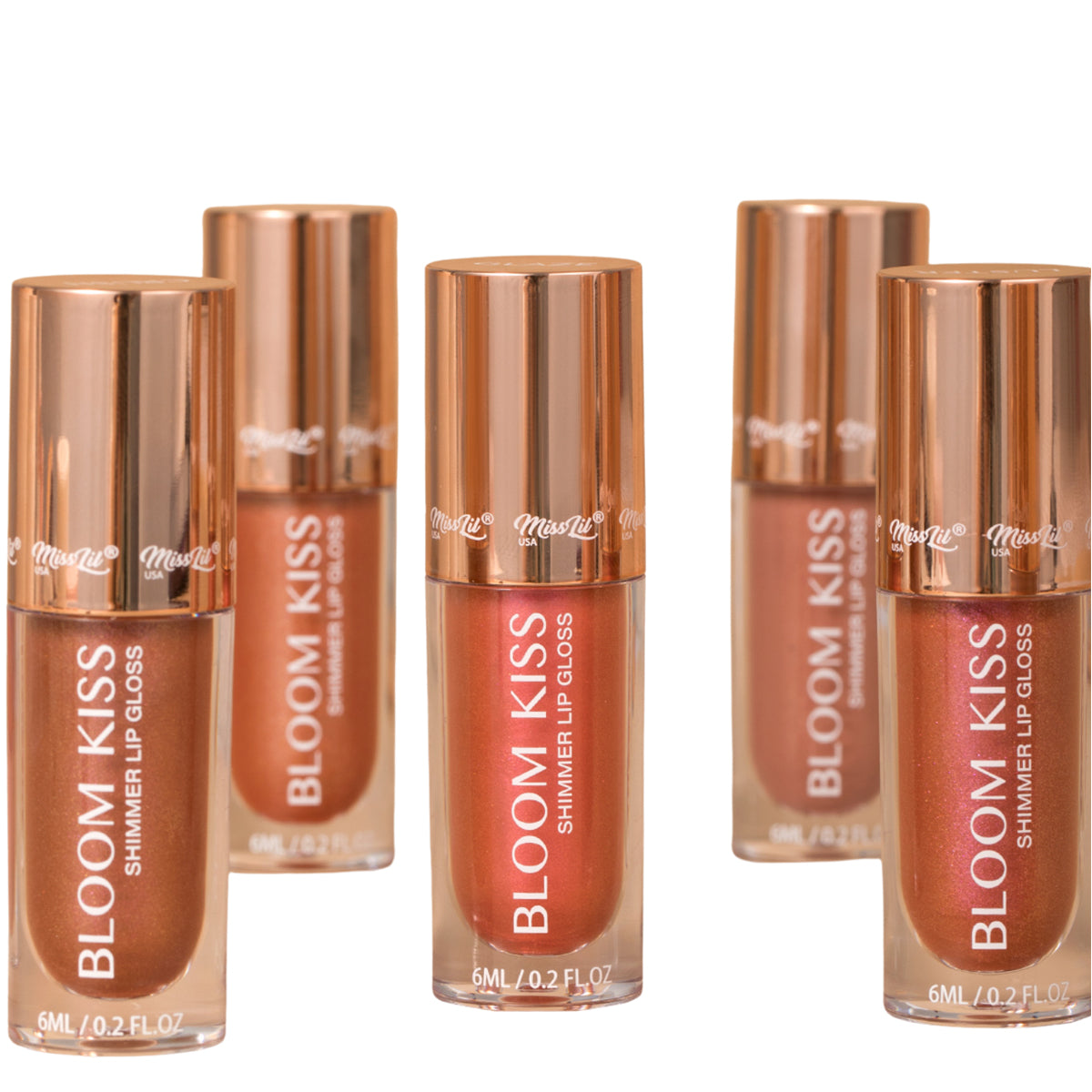 BLOOM KISS SHIMMER LIP GLOSS- 6 GLAMING GOLD