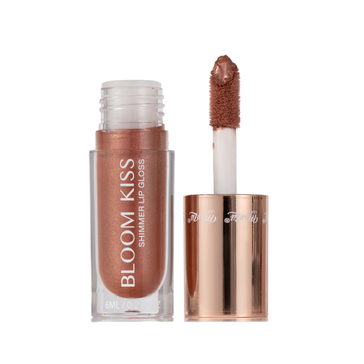 BLOOM KISS SHIMMER LIP GLOSS- 6 GLAMING GOLD