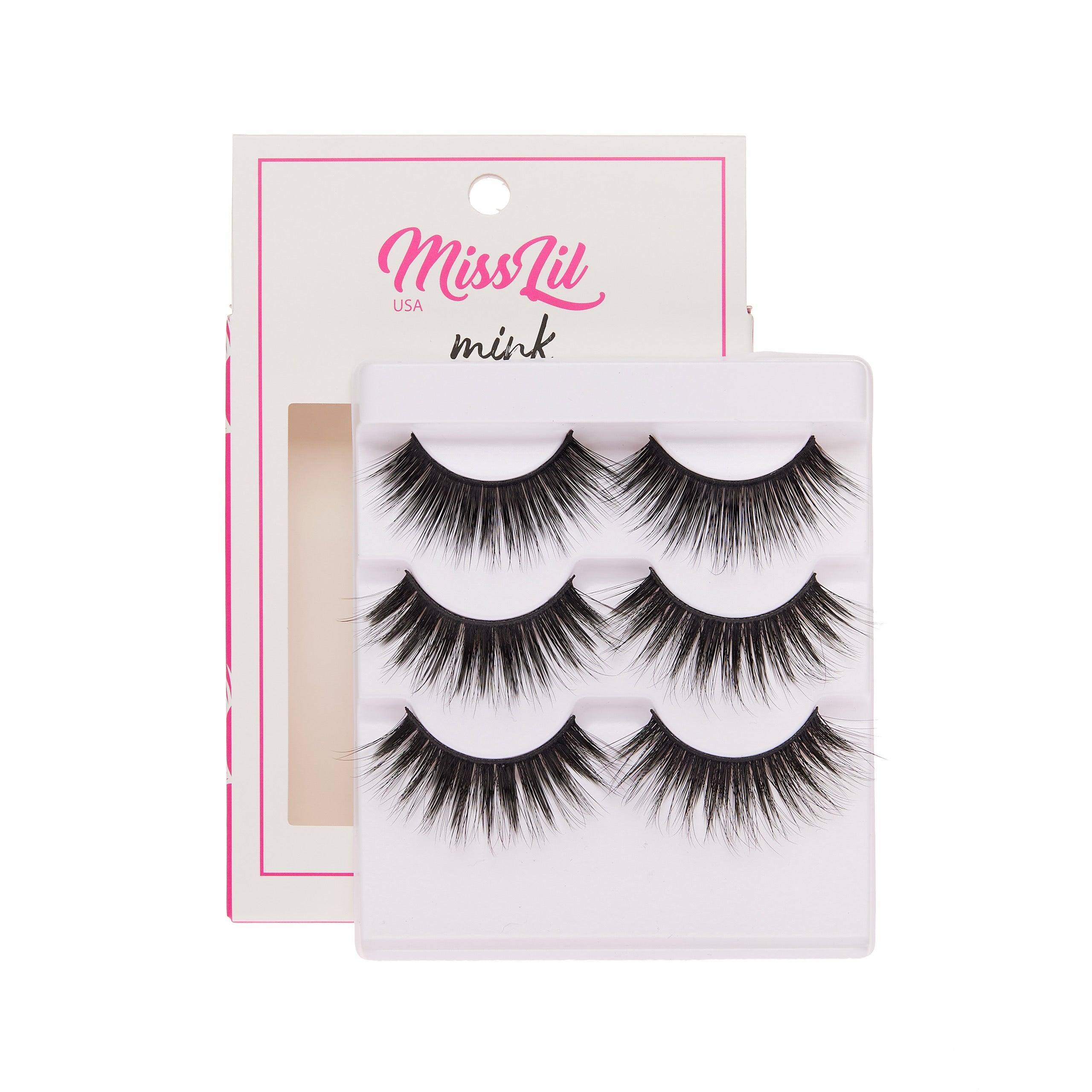 3-Pair Faux Mink Effect Eyelashes - Lash Party Collection #29 - Pack of 3 - Miss Lil USA