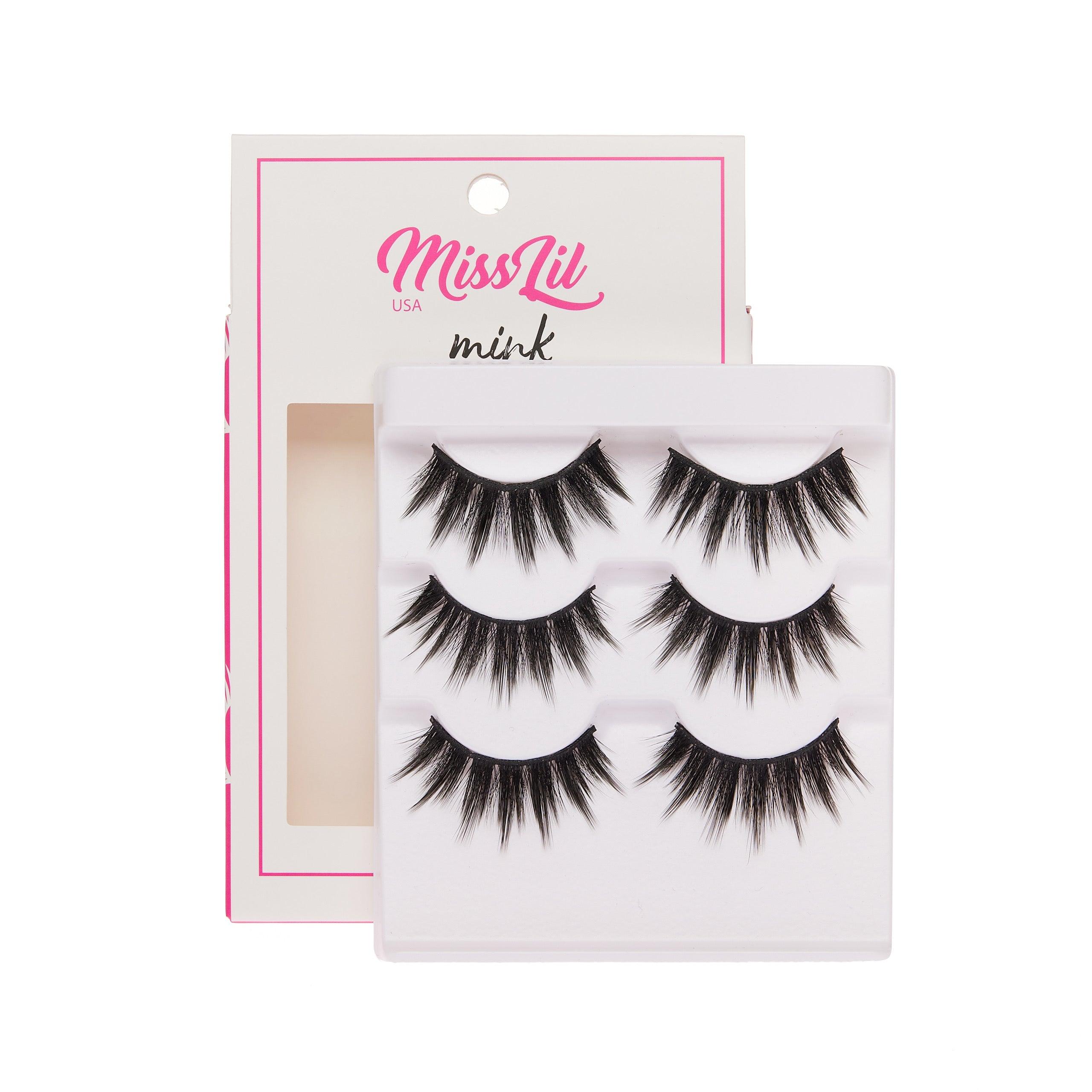 3-Pair Faux Mink Effect Eyelashes - Lash Party Collection #30 - Pack of 3 - Miss Lil USA