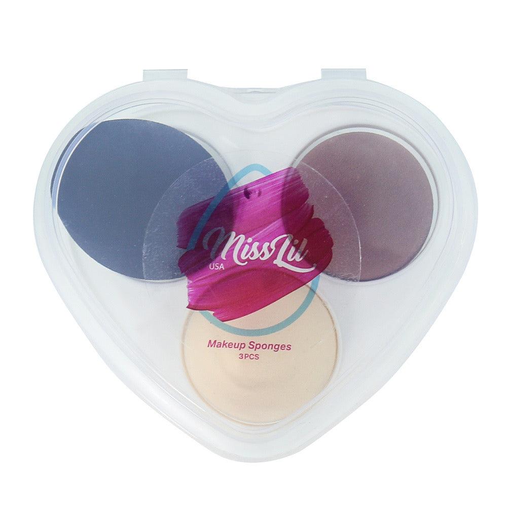 Miss Lil USA Heart Makeup Sponges 3pcs/set - Miss Lil USA