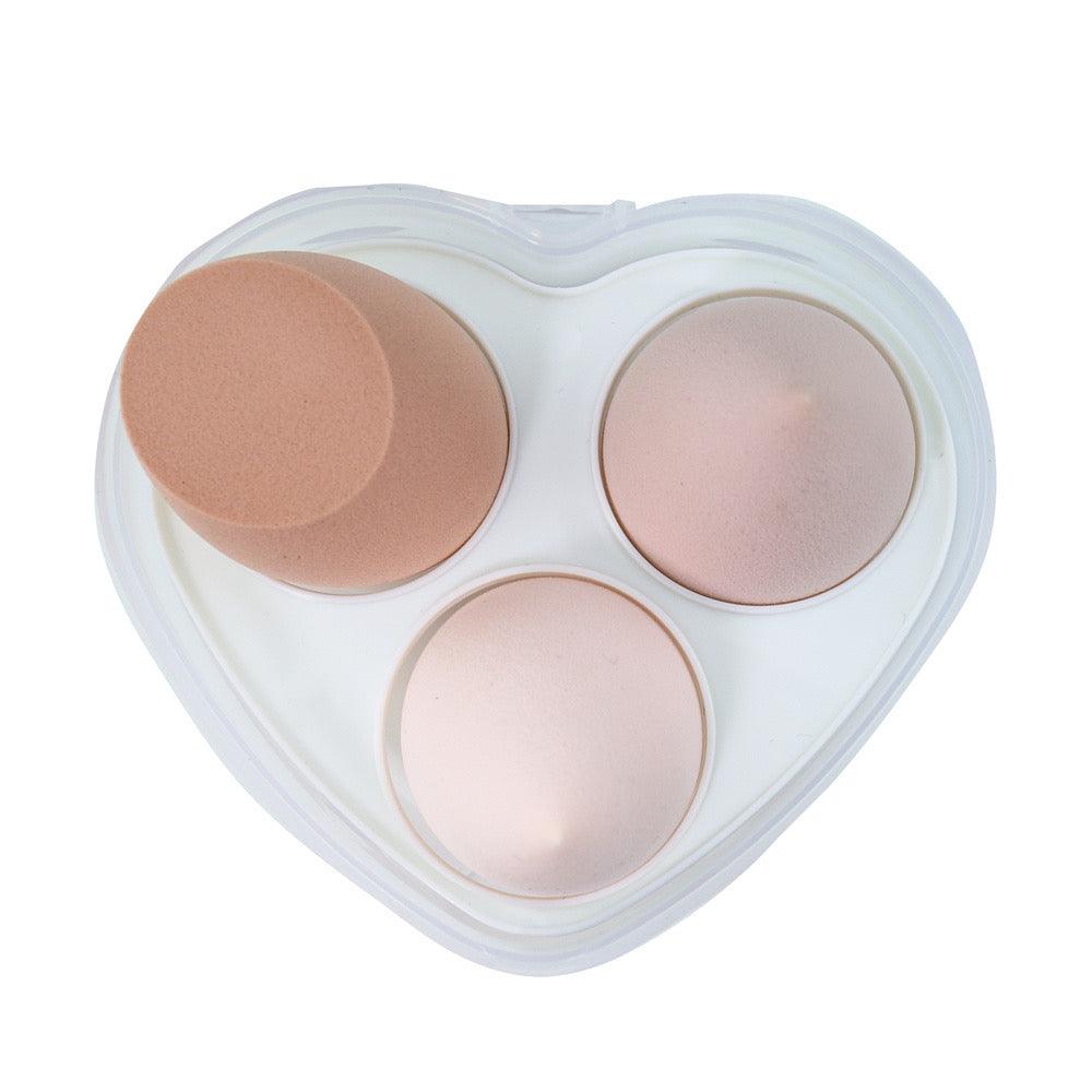 Miss Lil USA Heart Makeup Sponges 3pcs/set - Miss Lil USA