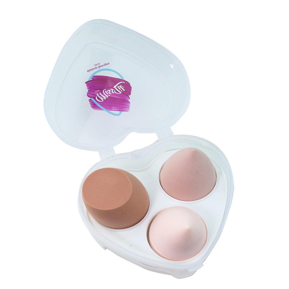 Miss Lil USA Heart Makeup Sponges 3pcs/set - Miss Lil USA