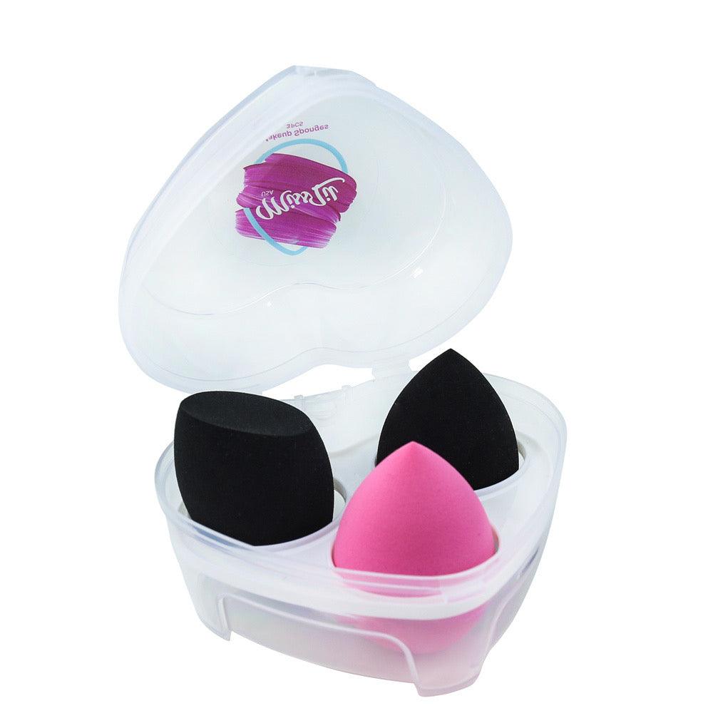 Miss Lil USA Heart Makeup Sponges 3pcs/set Pack of 12 - Miss Lil USA