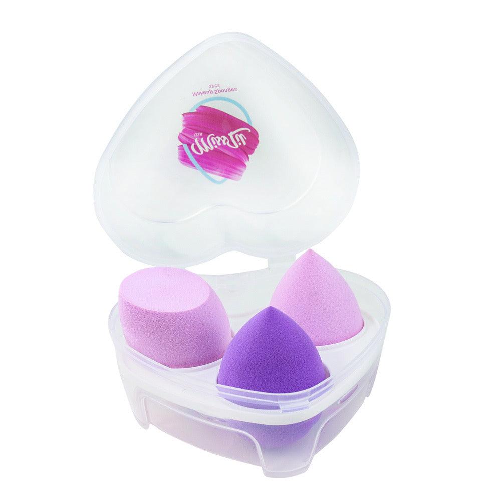 Miss Lil USA Heart Makeup Sponges 3pcs/set - Miss Lil USA