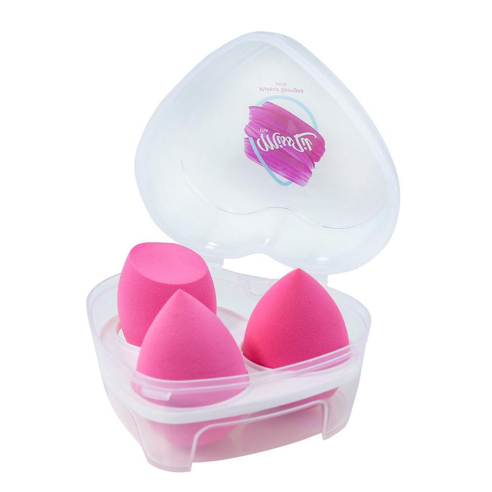 Miss Lil USA Heart Makeup Sponges 3pcs/set - Miss Lil USA