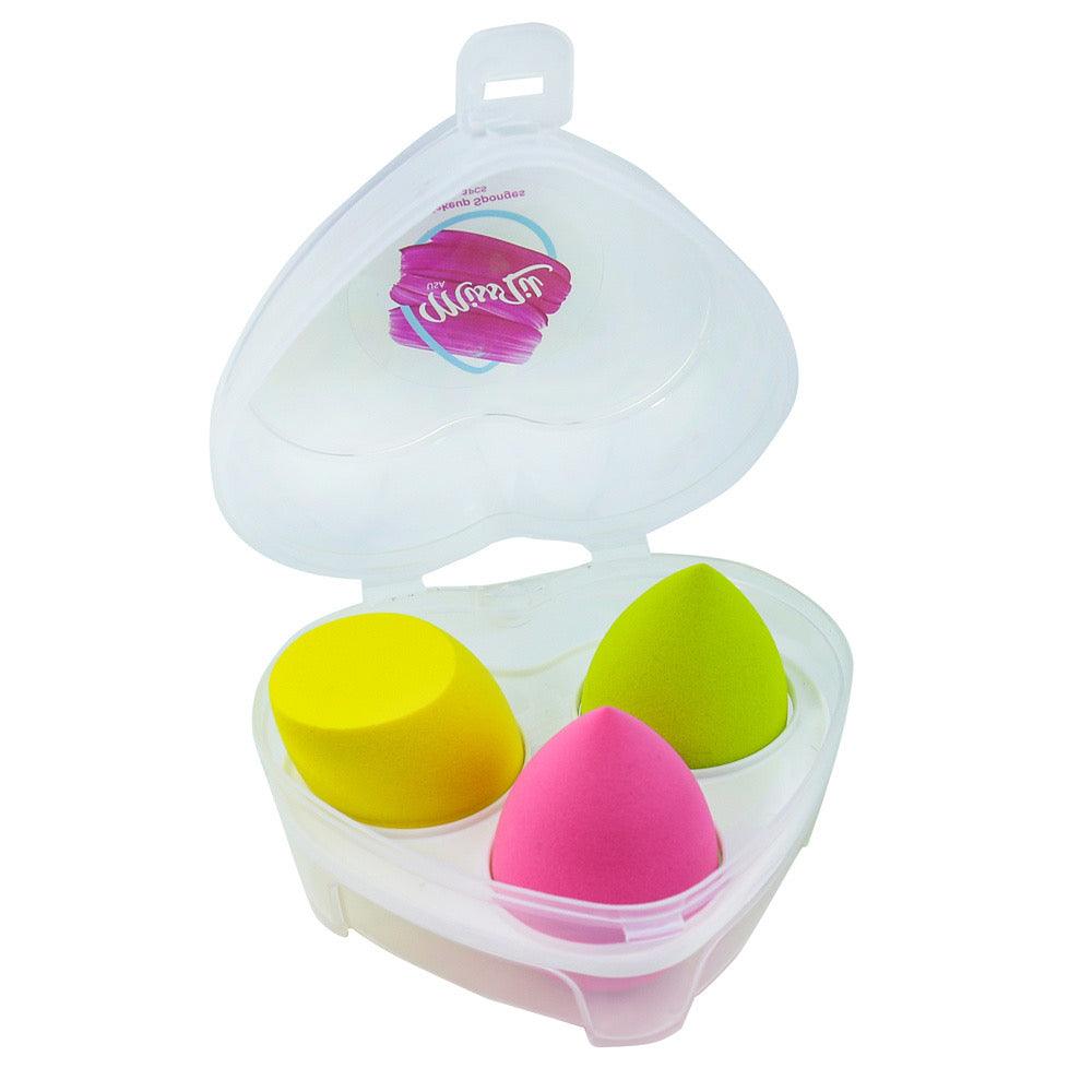 Miss Lil USA Heart Makeup Sponges 3pcs/set - Miss Lil USA