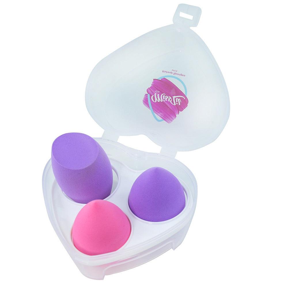 Miss Lil USA Heart Makeup Sponges 3pcs/set - Miss Lil USA