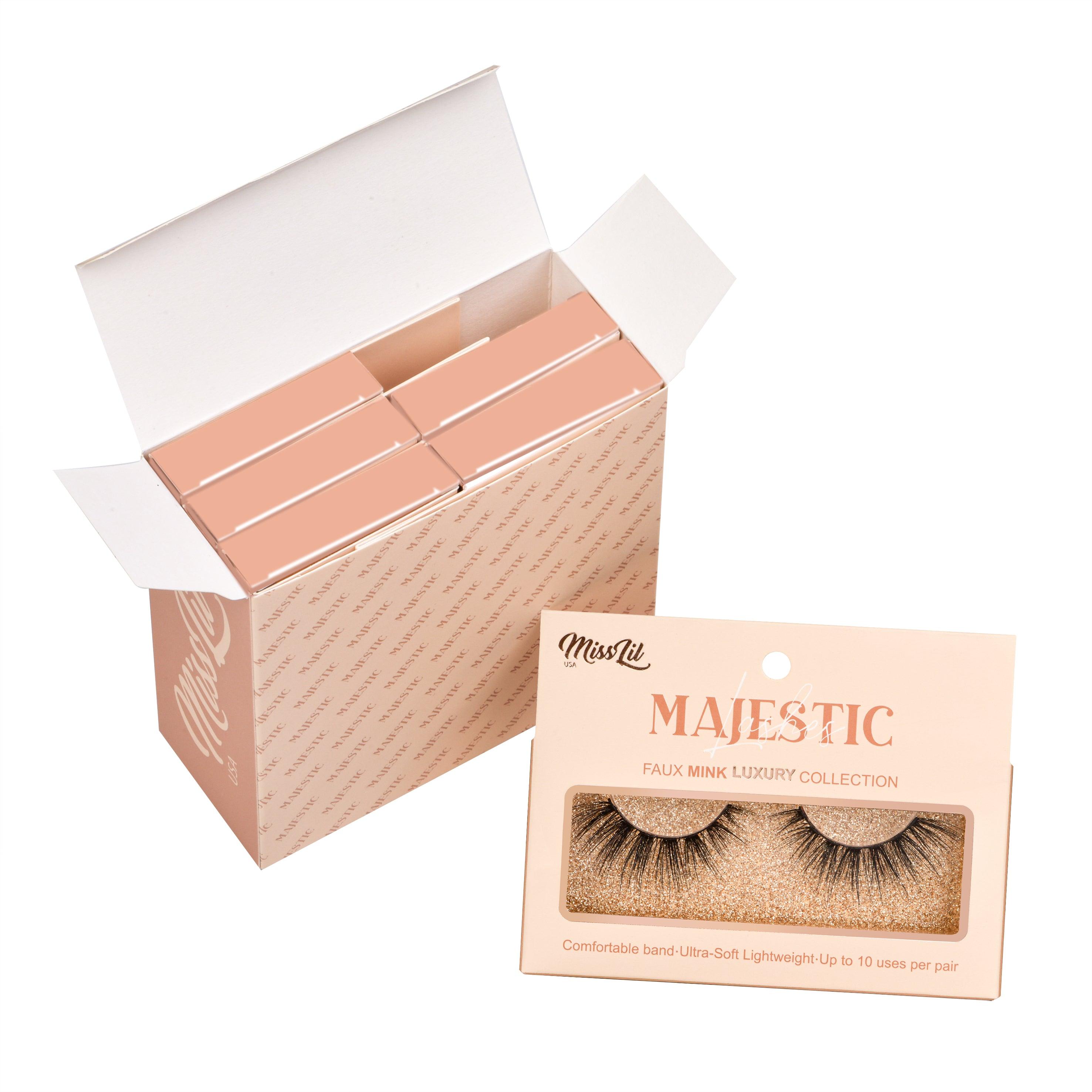 1-PAIR LASHES-MAJESTIC COLLECTION #18 (PACK OF 3) - Miss Lil USA