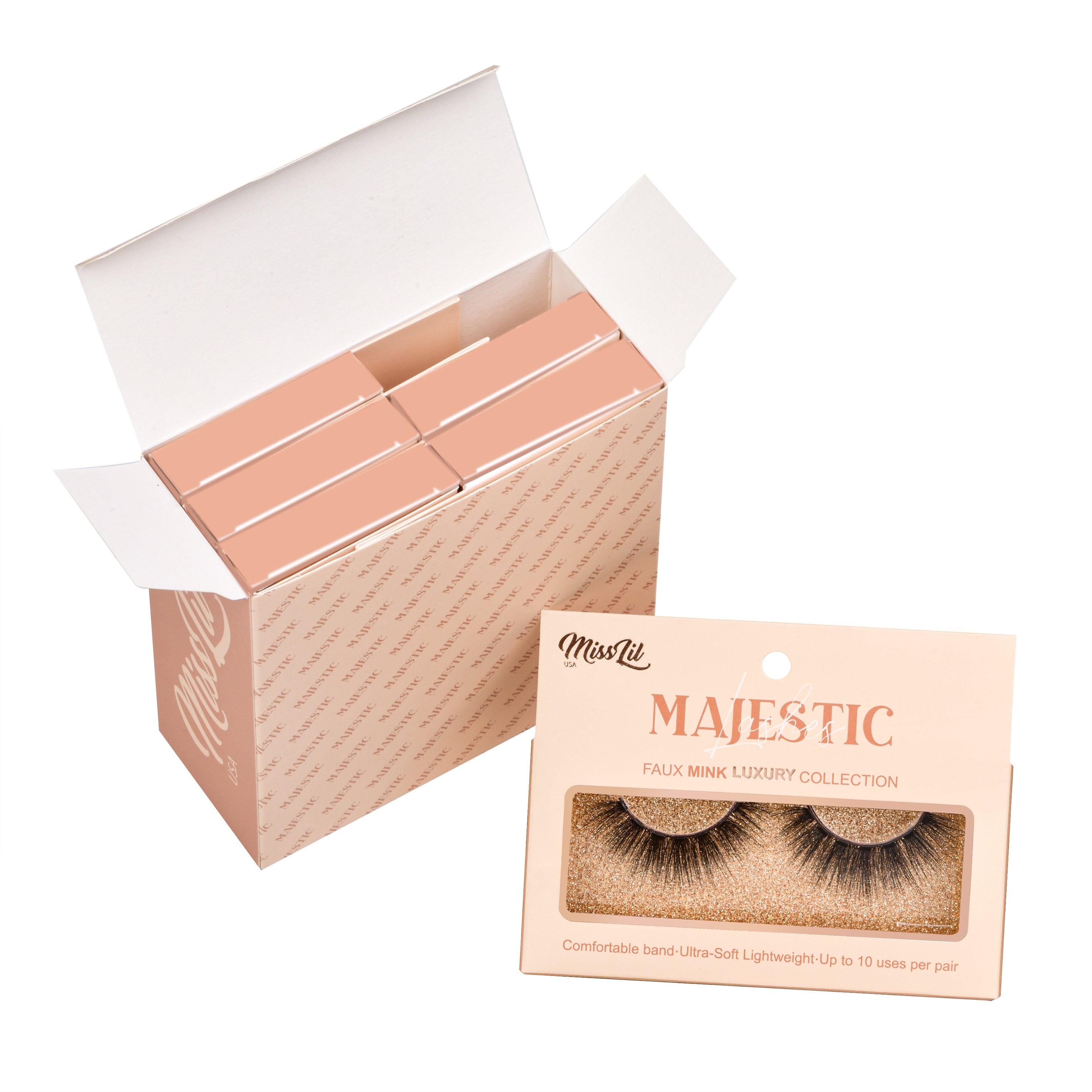 1-PAIR LASHES-MAJESTIC COLLECTION #24 (PACK OF 3) - Miss Lil USA