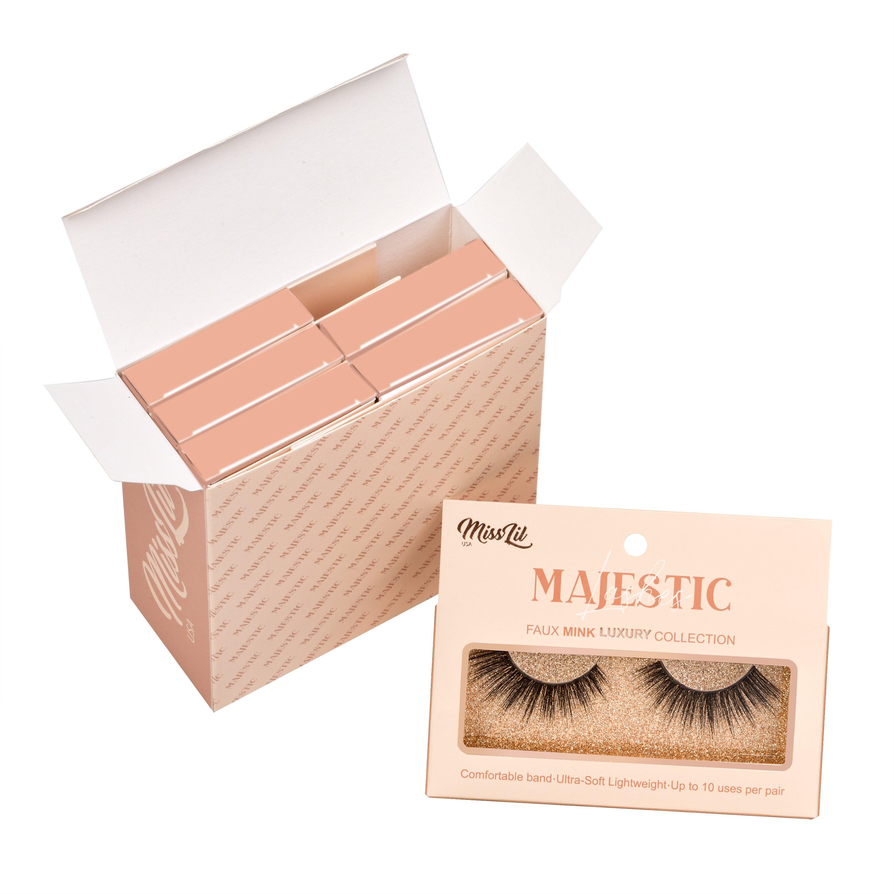 1-PAIR LASHES-MAJESTIC COLLECTION #25 (PACK OF 3) - Miss Lil USA