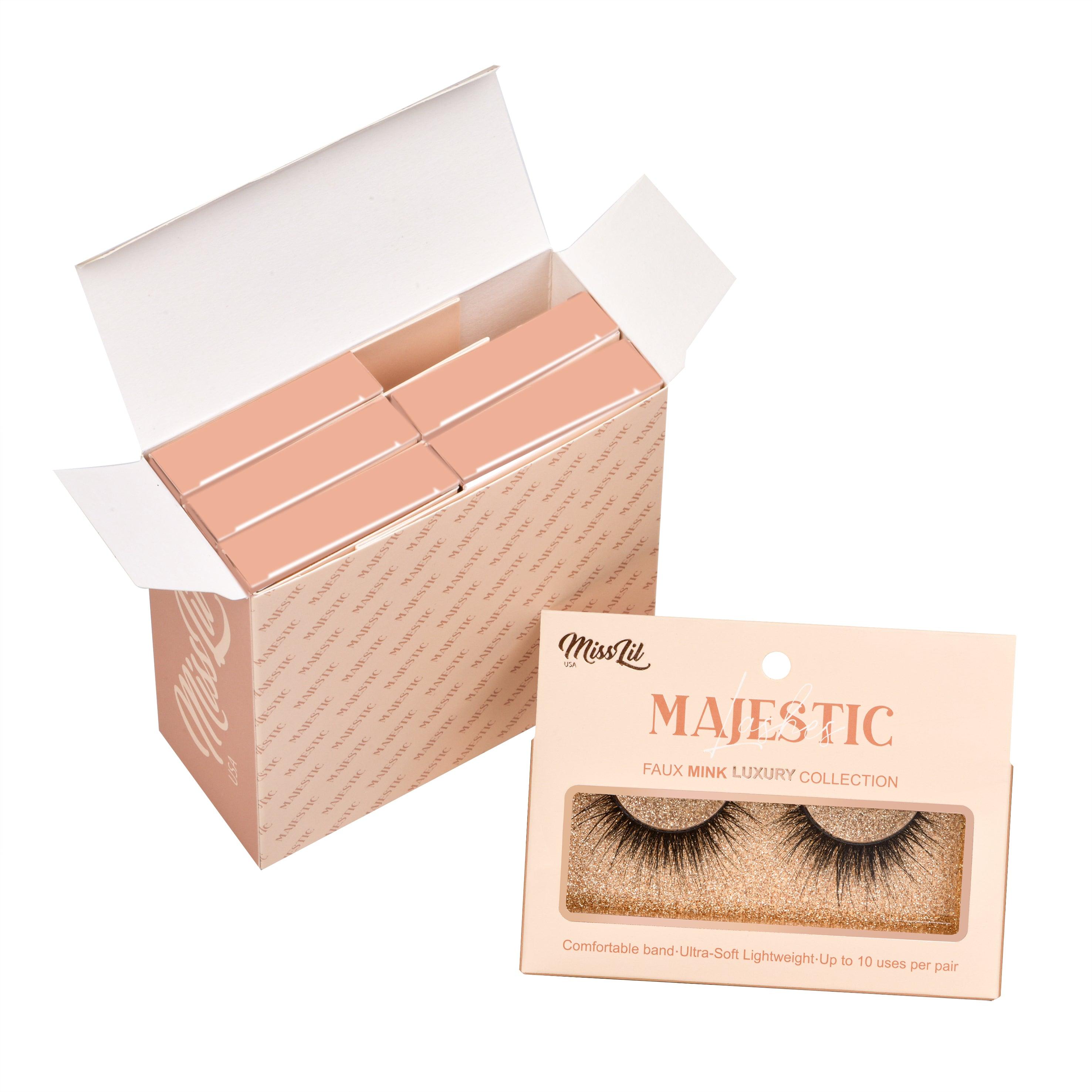 1-PAIR LASHES-MAJESTIC COLLECTION #27 (PACK OF 3) - Miss Lil USA