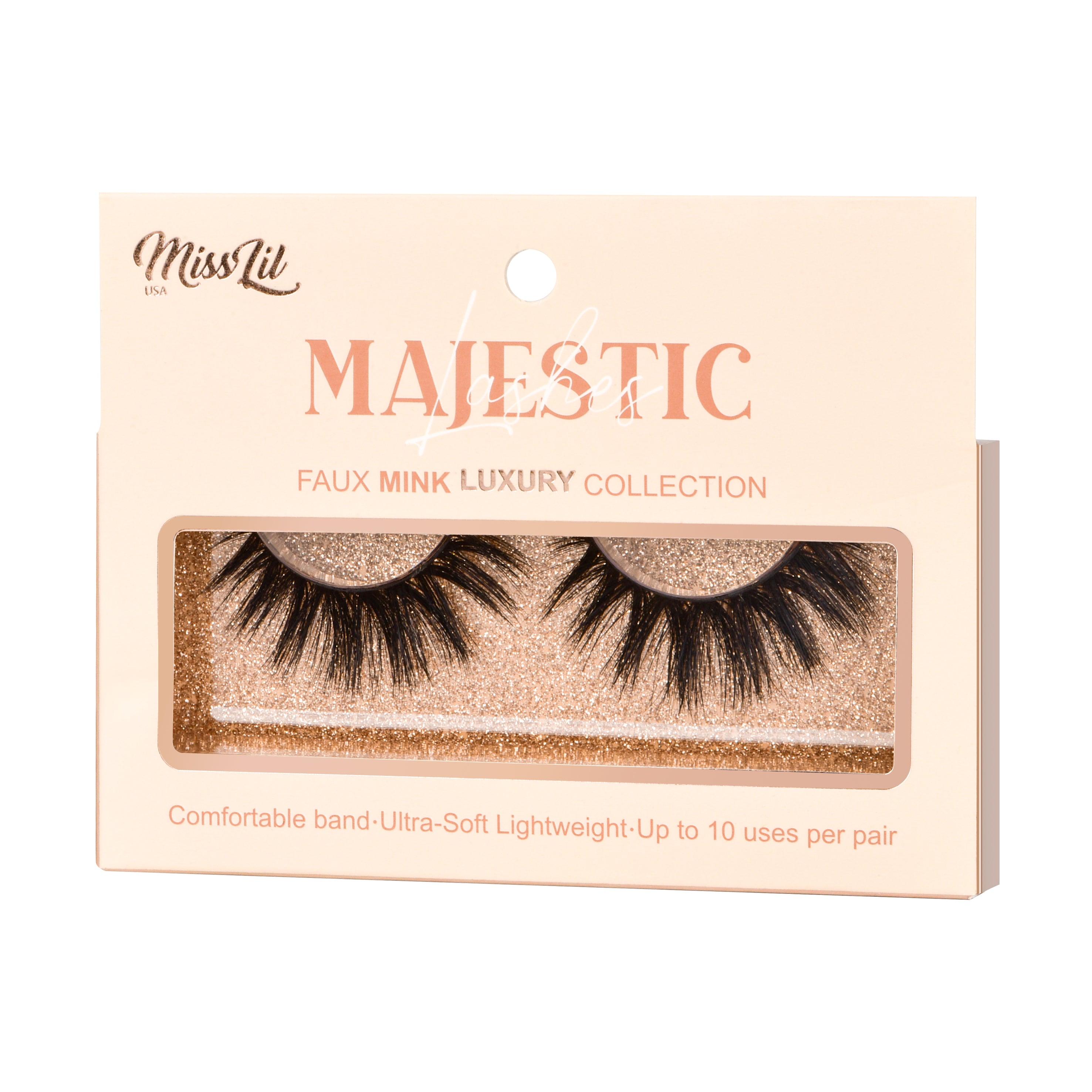 1-PAIR LASHES-MAJESTIC COLLECTION #28 (PACK OF 3) - Miss Lil USA