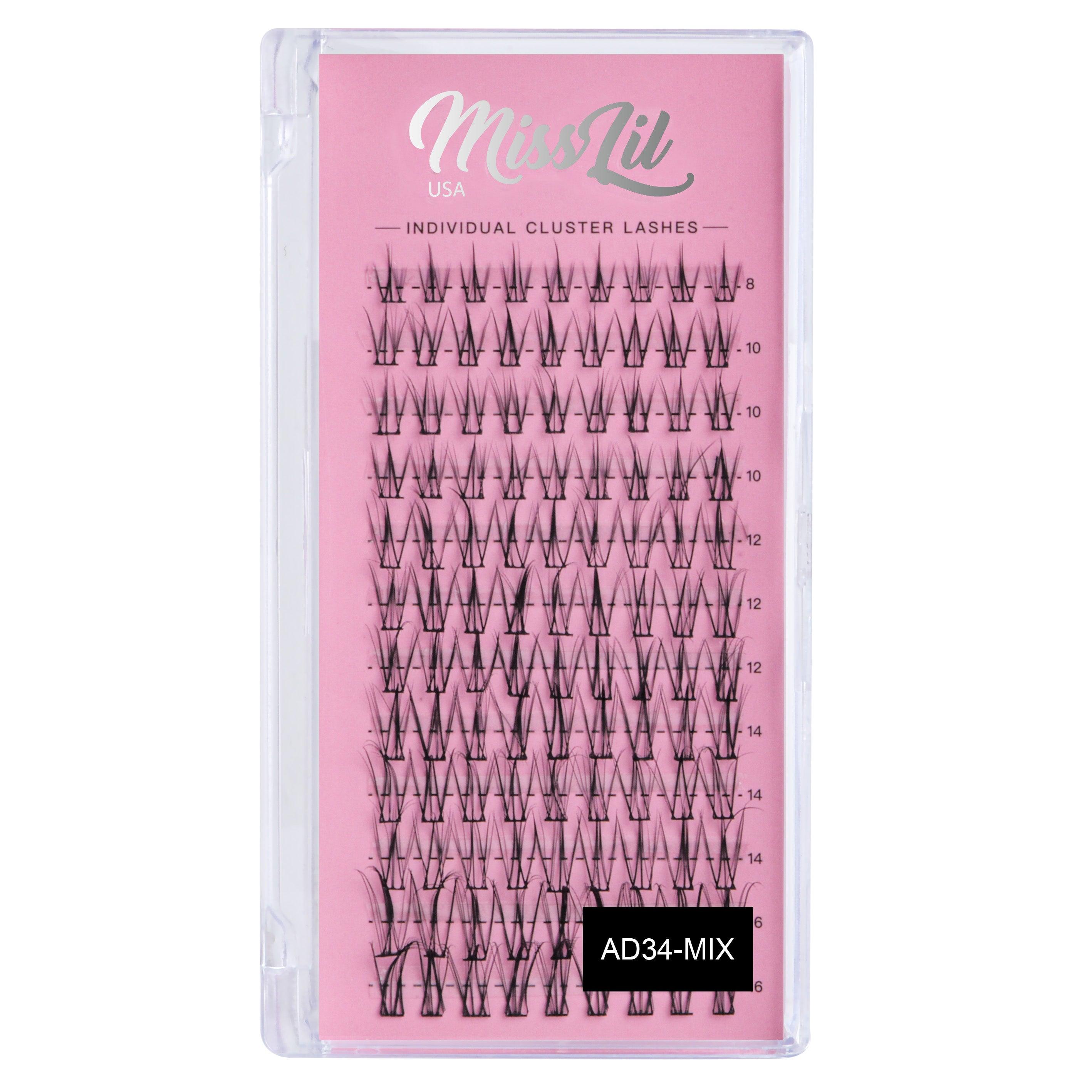 DIY Cluster eyelash extensions AD-34 Small MIX Tray - Miss Lil USA