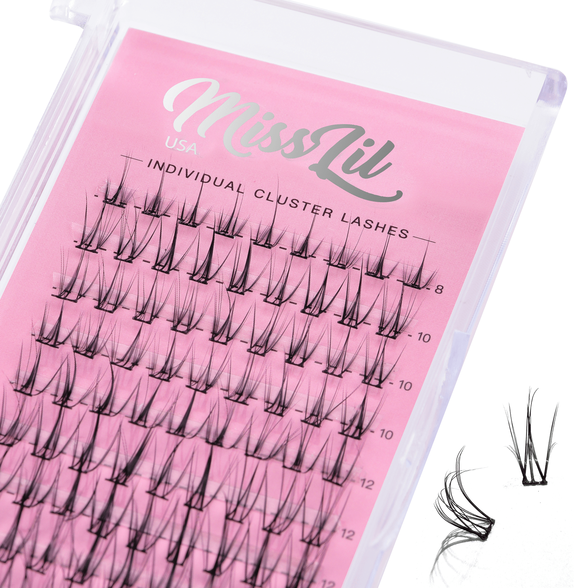 DIY Cluster lash extensions AD-34 Small Mixed Tray - Miss Lil USA