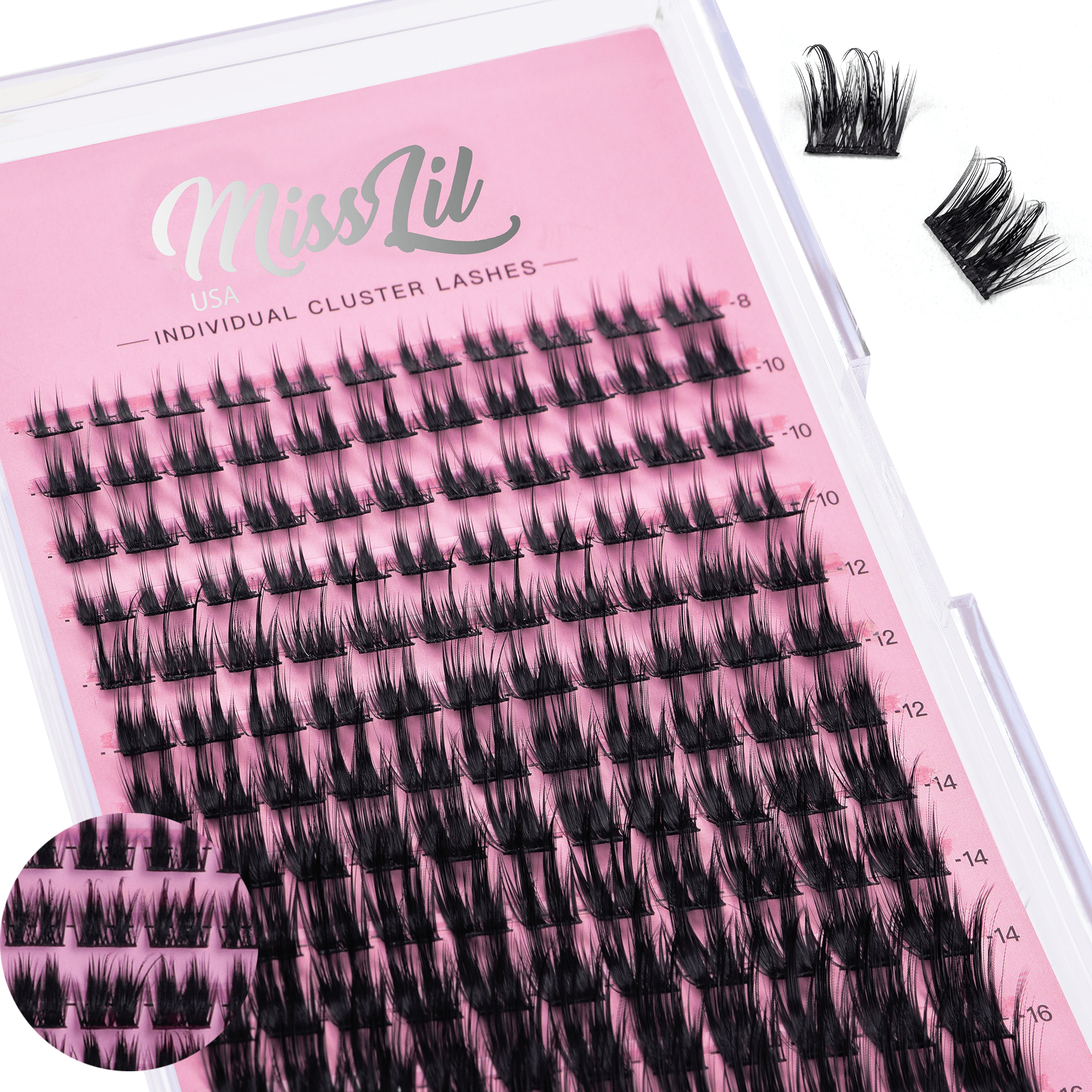 DIY Cluster lash extensions AD-45 MIX - Miss Lil USA