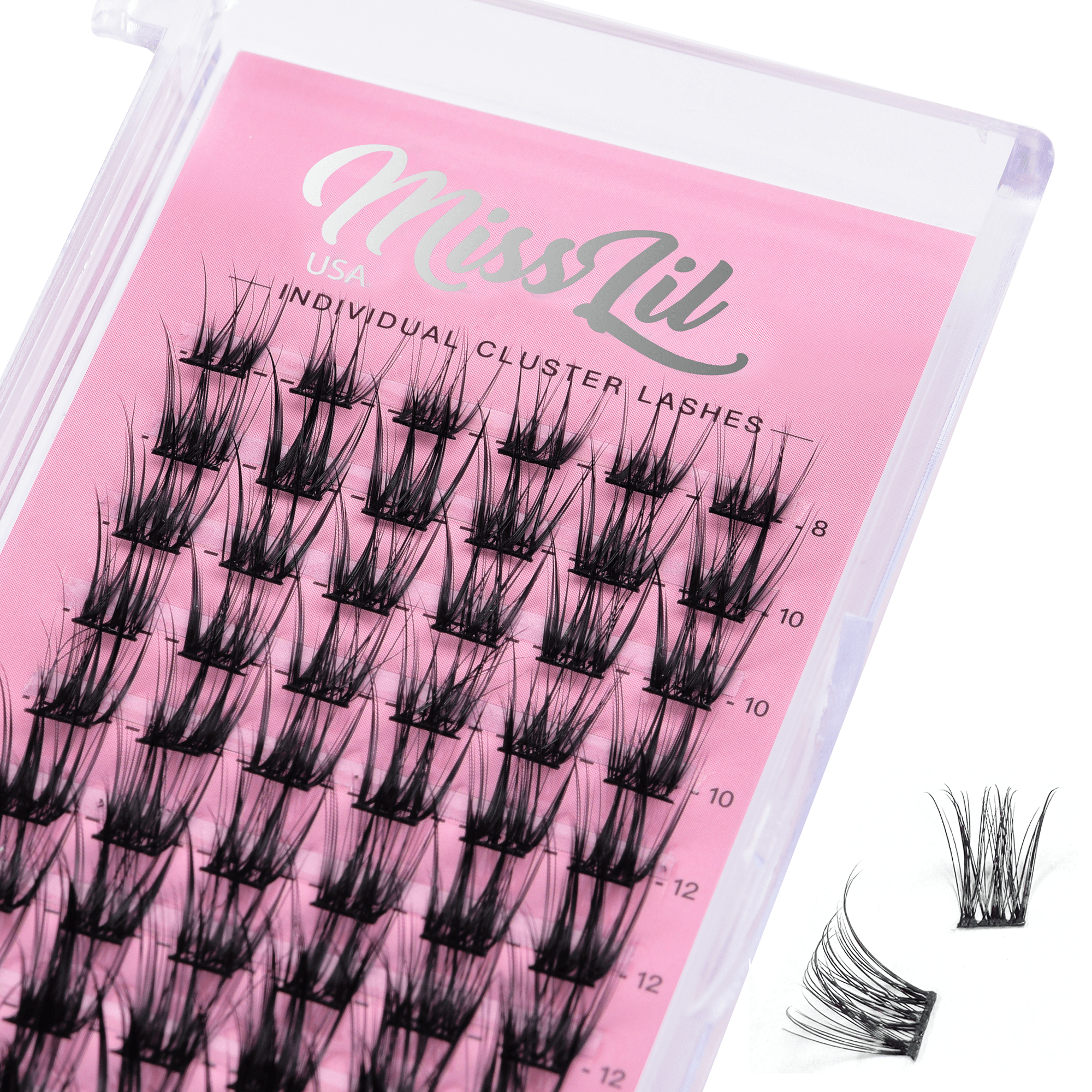 DIY Cluster False Lashes AD-25 Small MIX Tray - Miss Lil USA