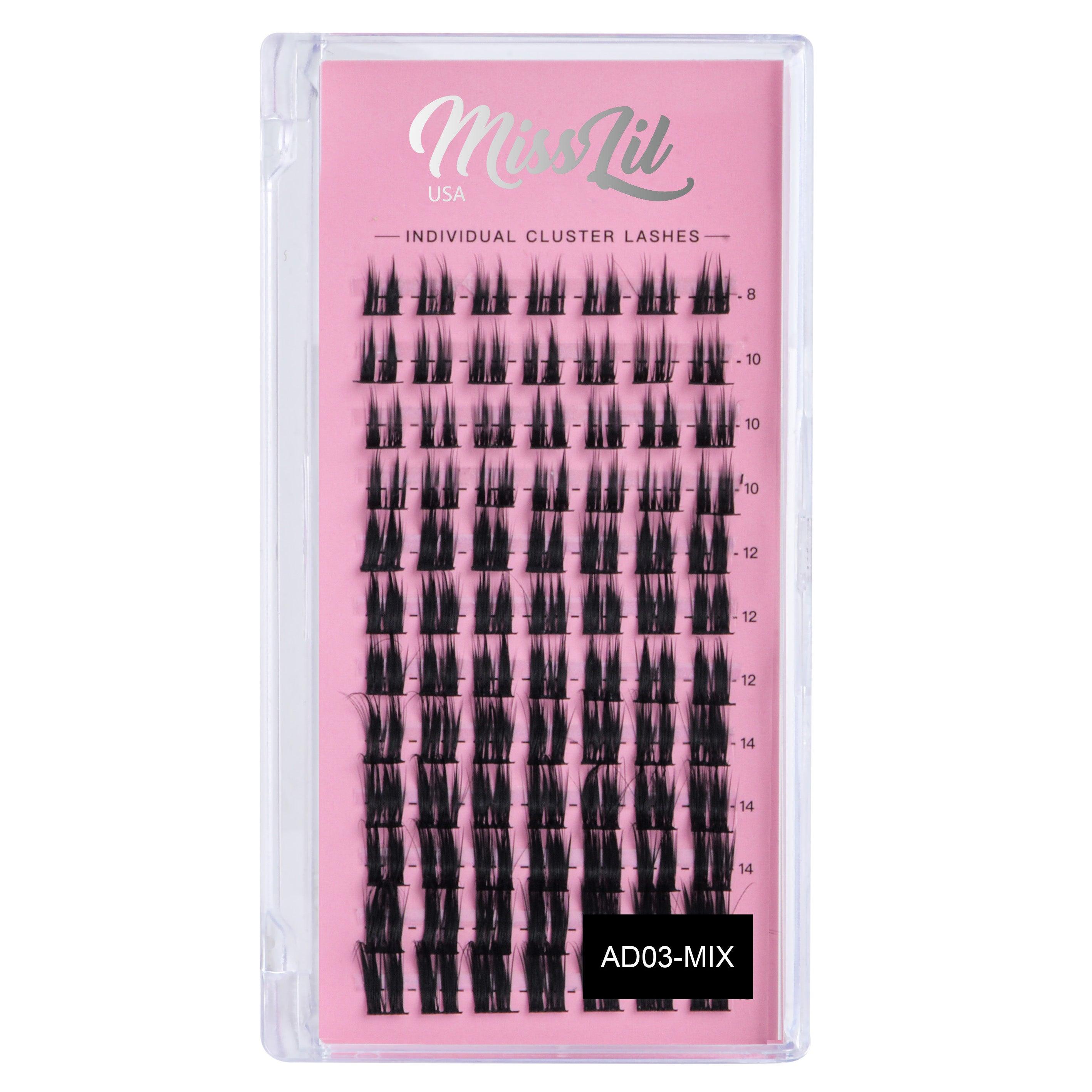DIY Individual Cluster Lashes AD-03 Small MIX Tray - Miss Lil USA