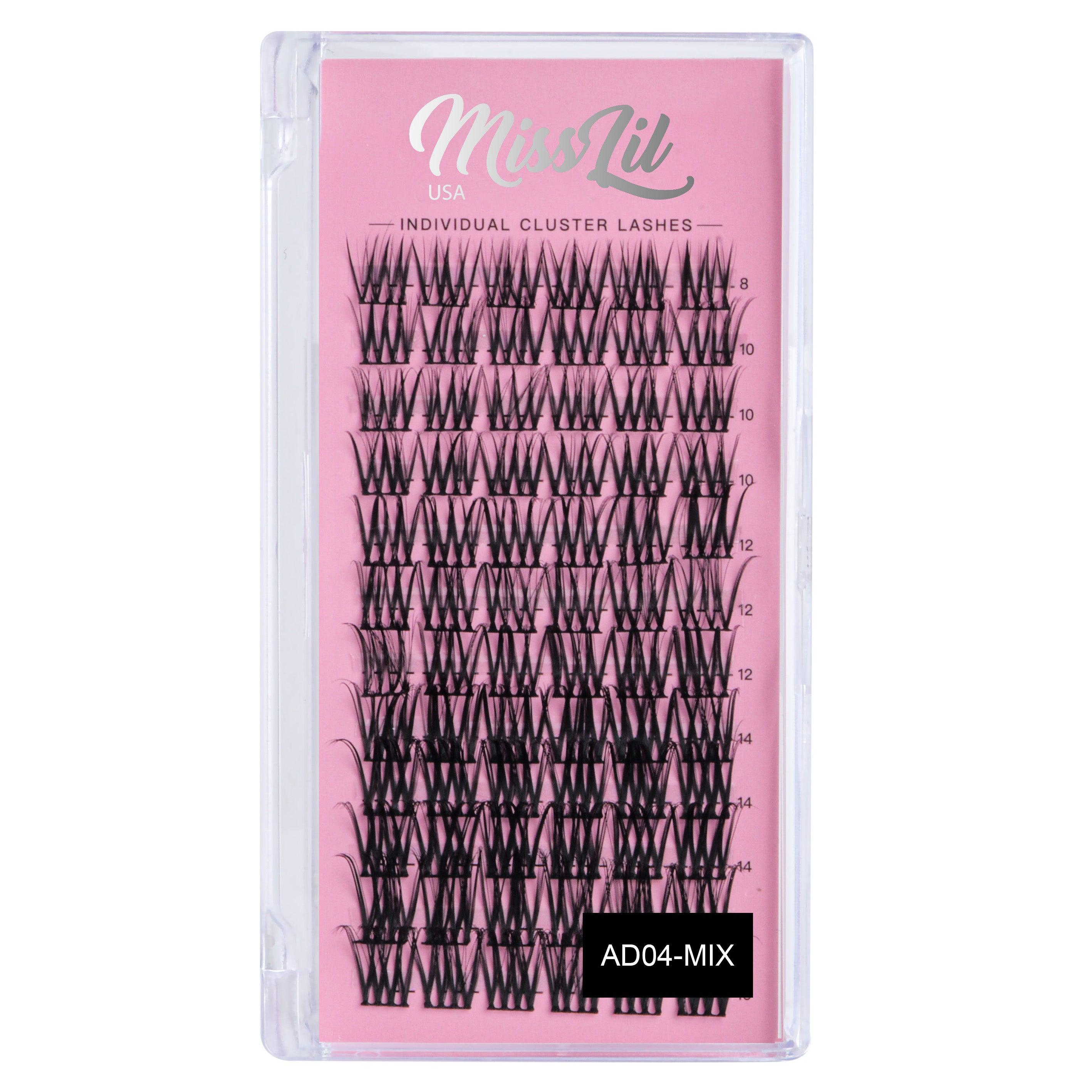 DIY Individual Cluster Lashes AD-04 Small MIX Tray - Miss Lil USA