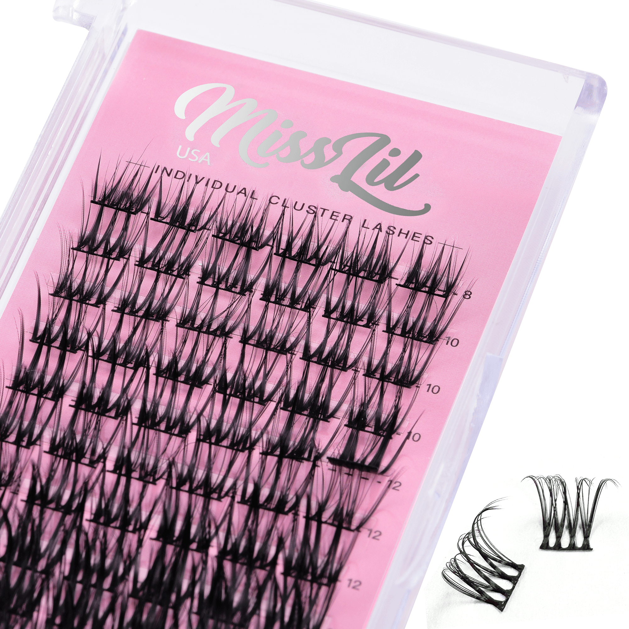 Individual Cluster Lashes AD-04 Small MIX Tray - Miss Lil USA