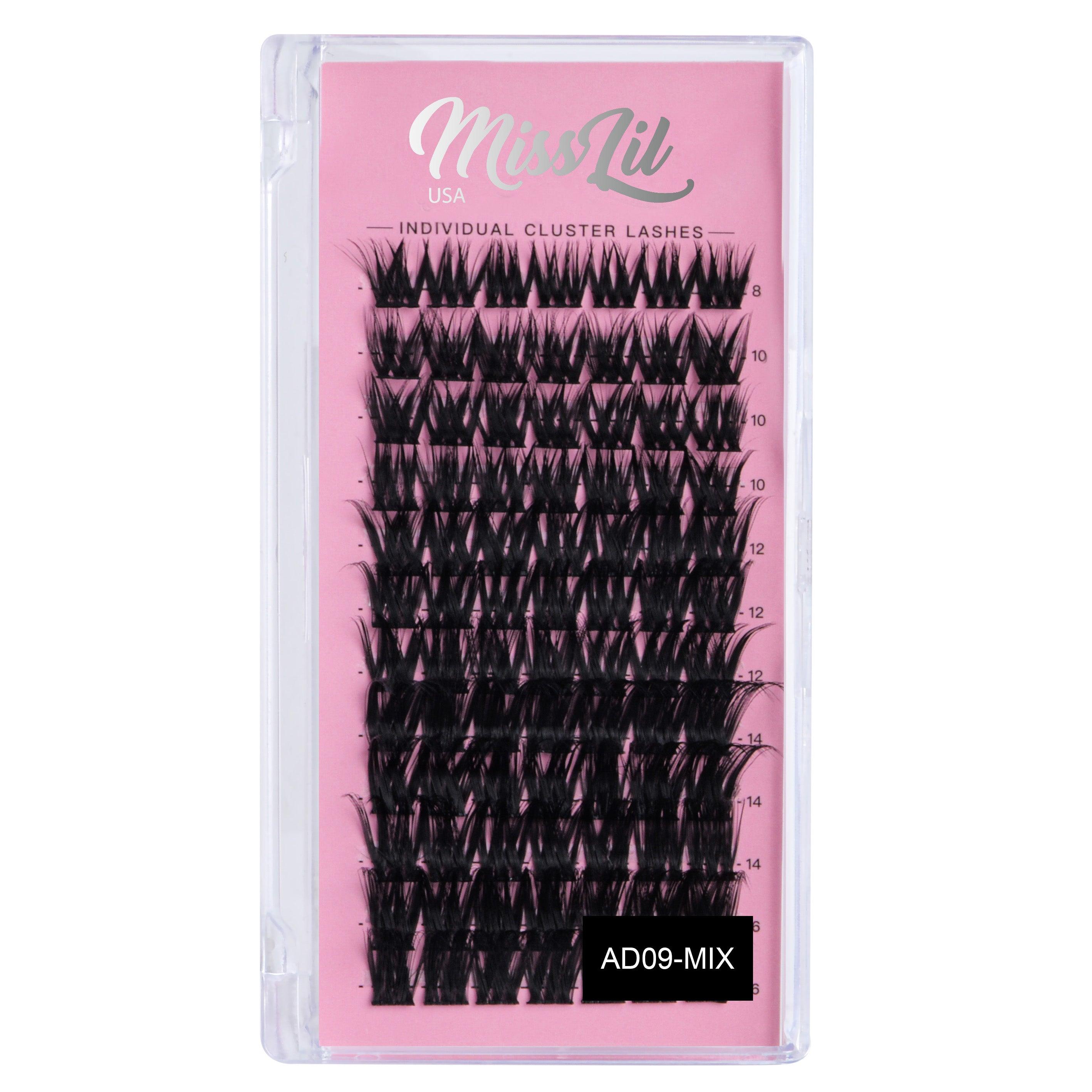 DIY Individual Cluster Lashes AD-09 Small MIX Tray - Miss Lil USA