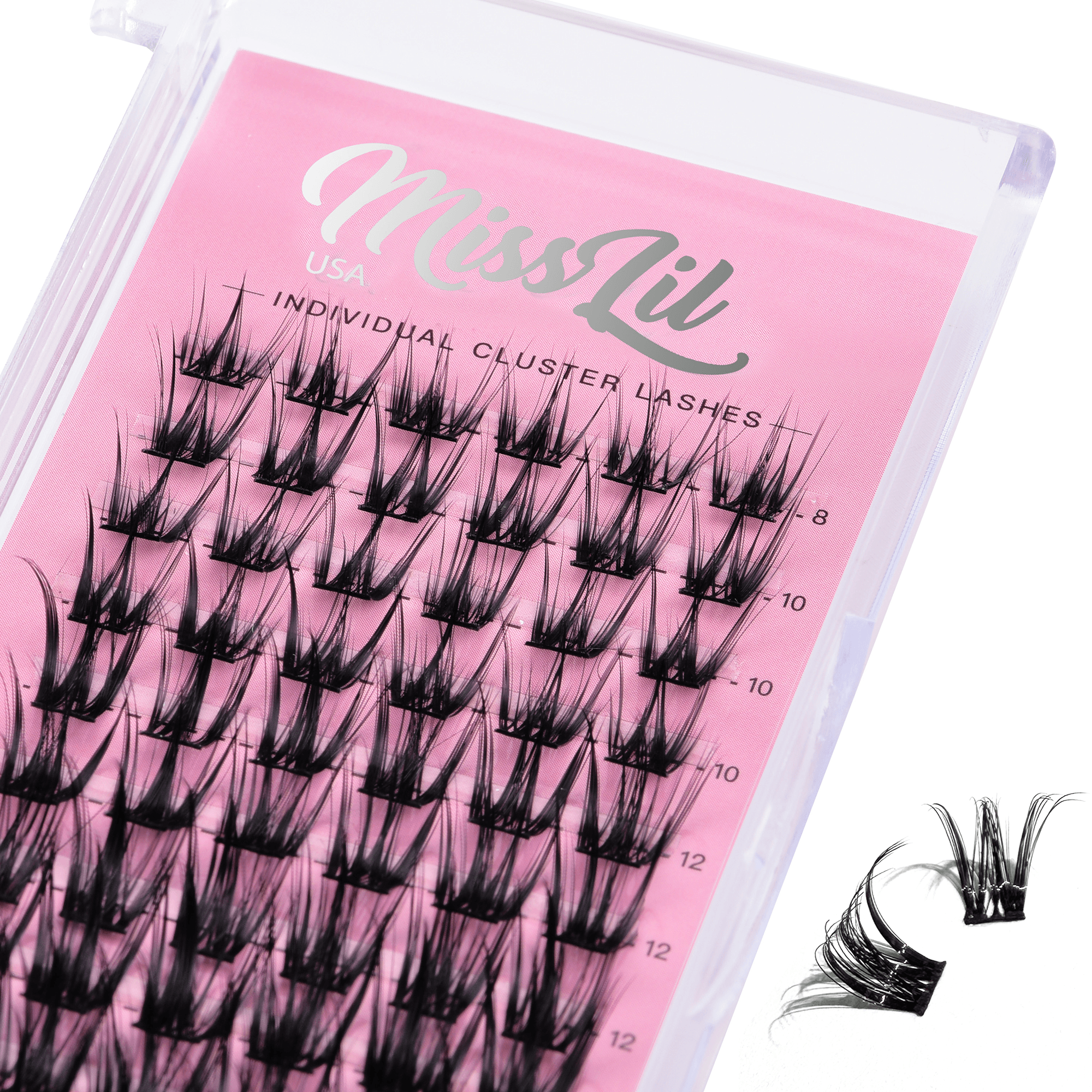  Cluster lashes AD-23 Small MIX Tray - Miss Lil USA
