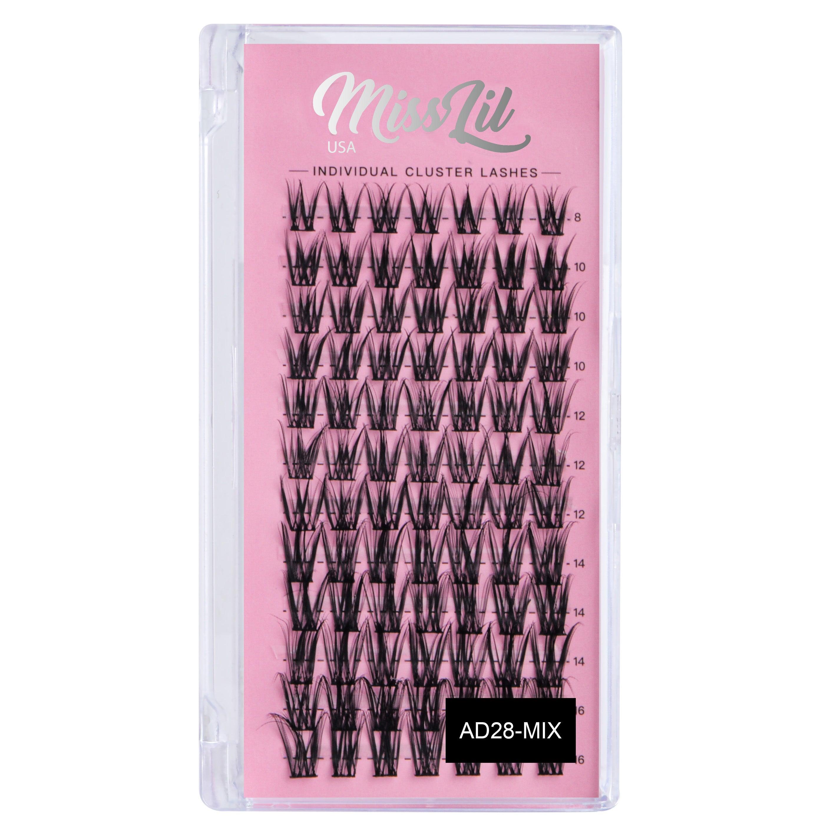 DIY Individual Cluster lashes AD-28 Small MIX Tray - Miss Lil USA