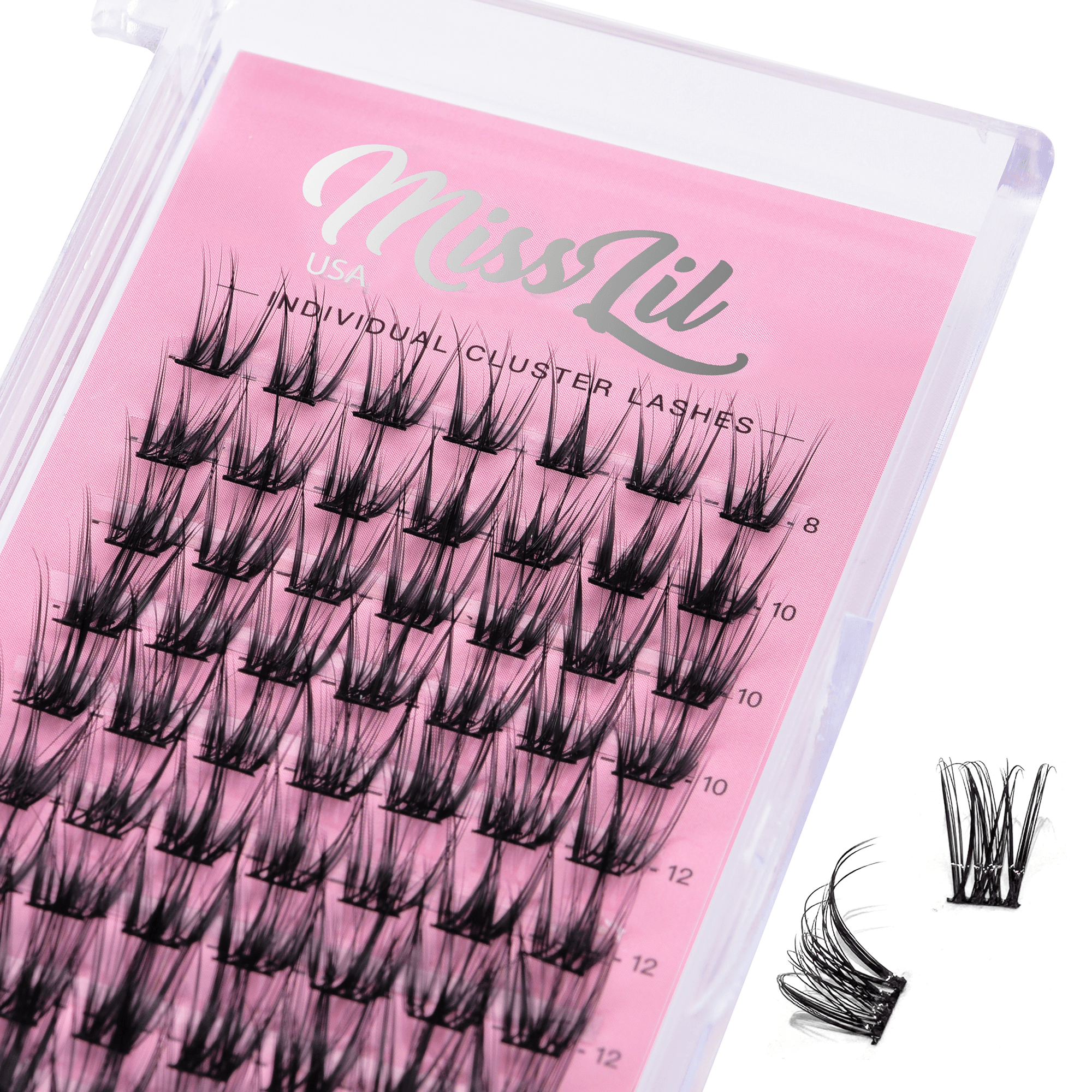 Cluster lashes AD-28 Small MIX Tray - Miss Lil USA