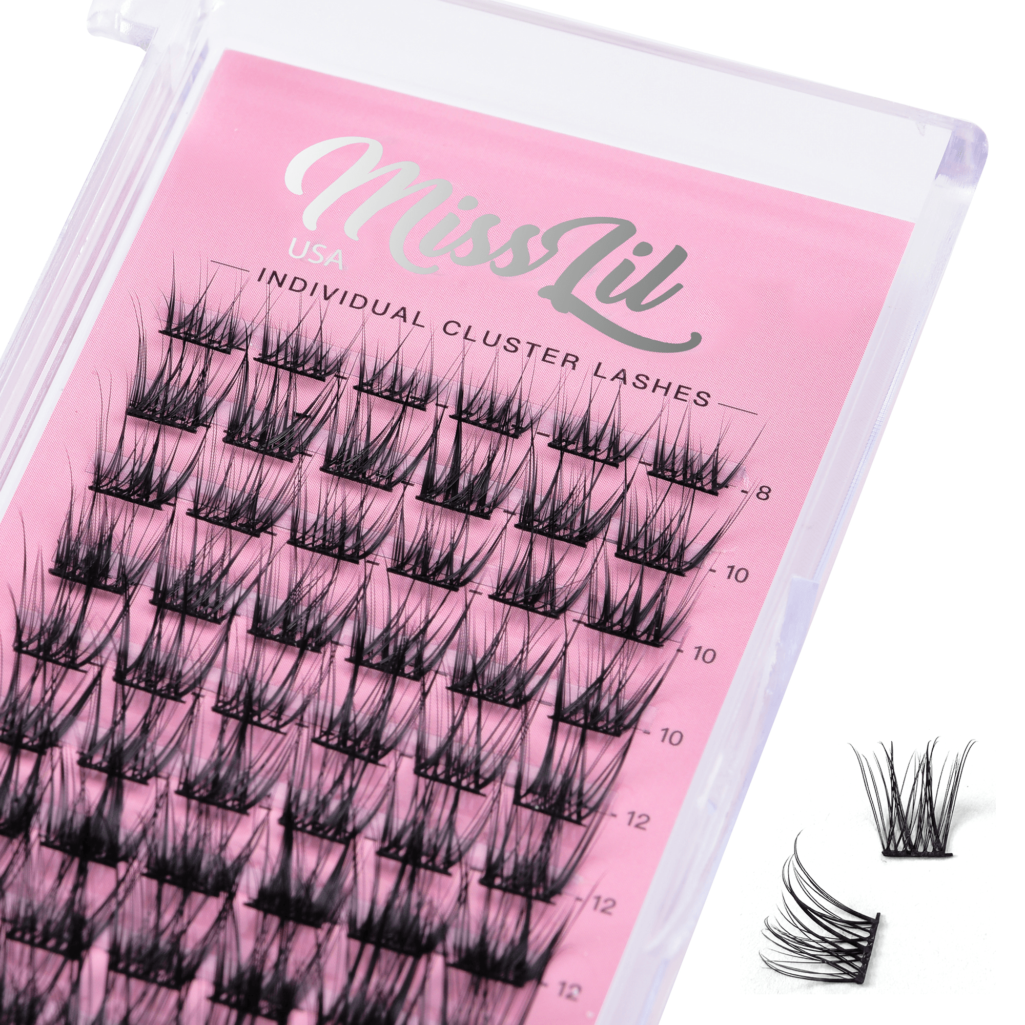Individual Cluster lashes AD-29 Small MIX Tray - Miss Lil USA