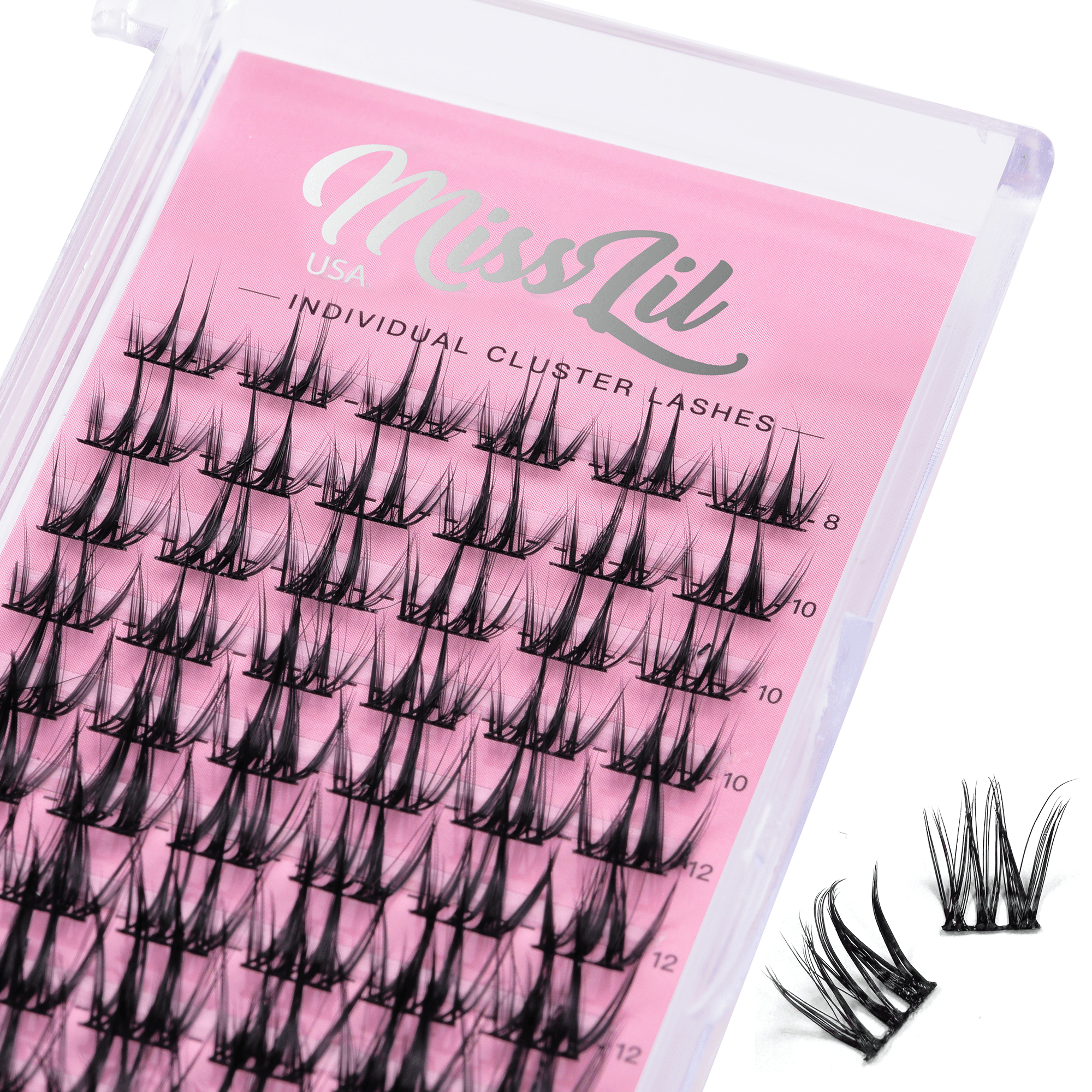 Individual Cluster lashes AD-42 Small MIX Tray - Miss Lil USA
