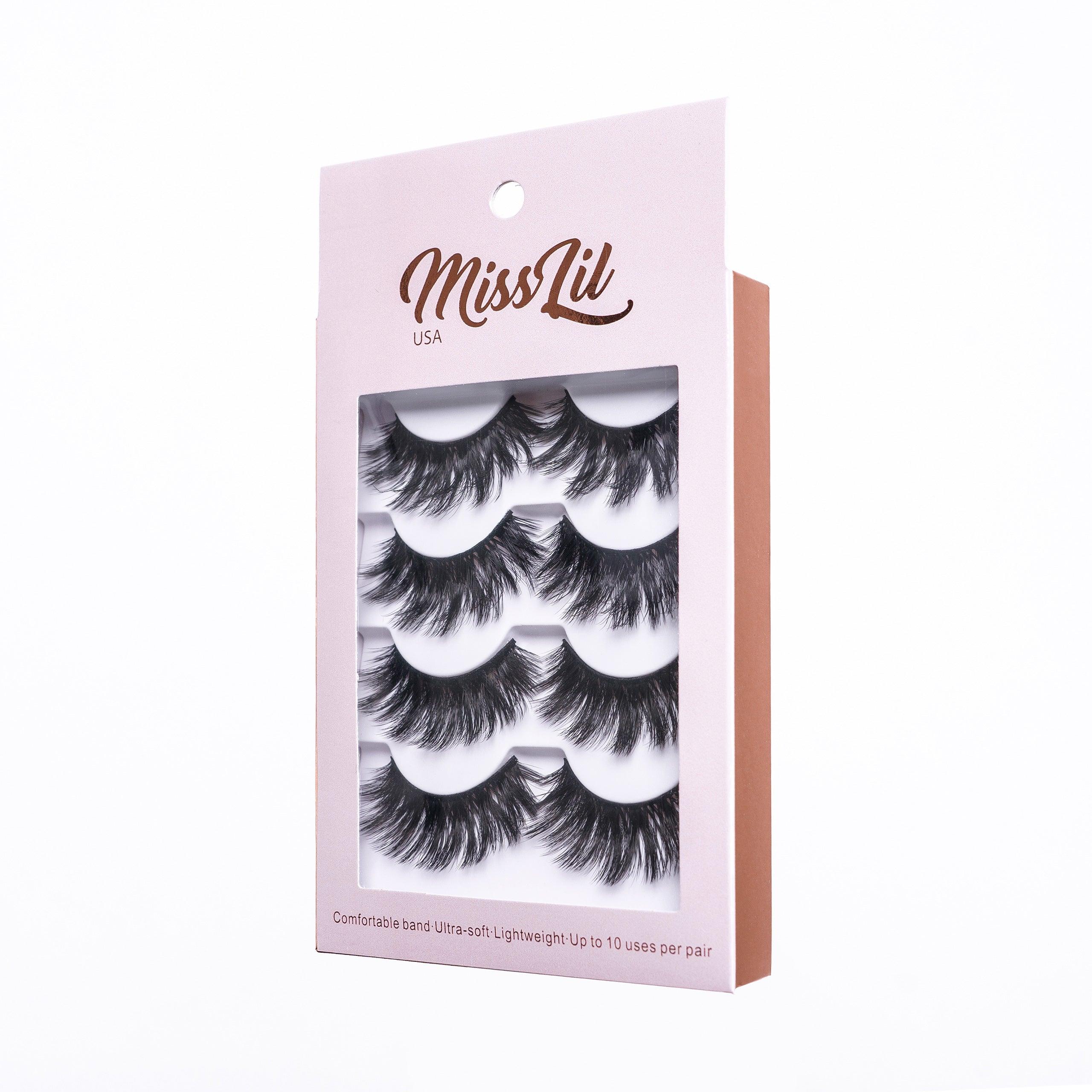 4 Pairs Lashes #10 #15 (Pack of 67) - Miss Lil USA