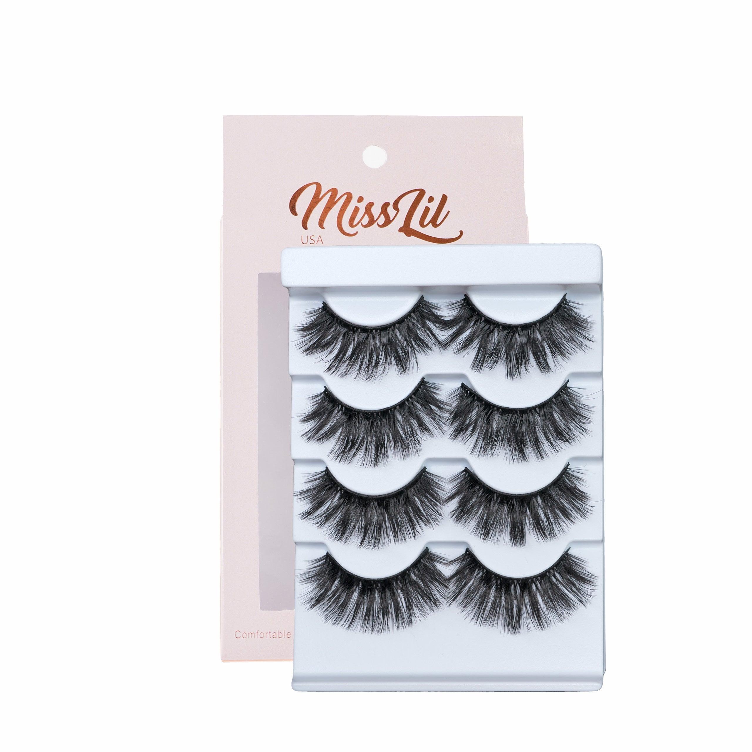 4 Pairs Lashes #10 #15 (Pack of 67) - Miss Lil USA