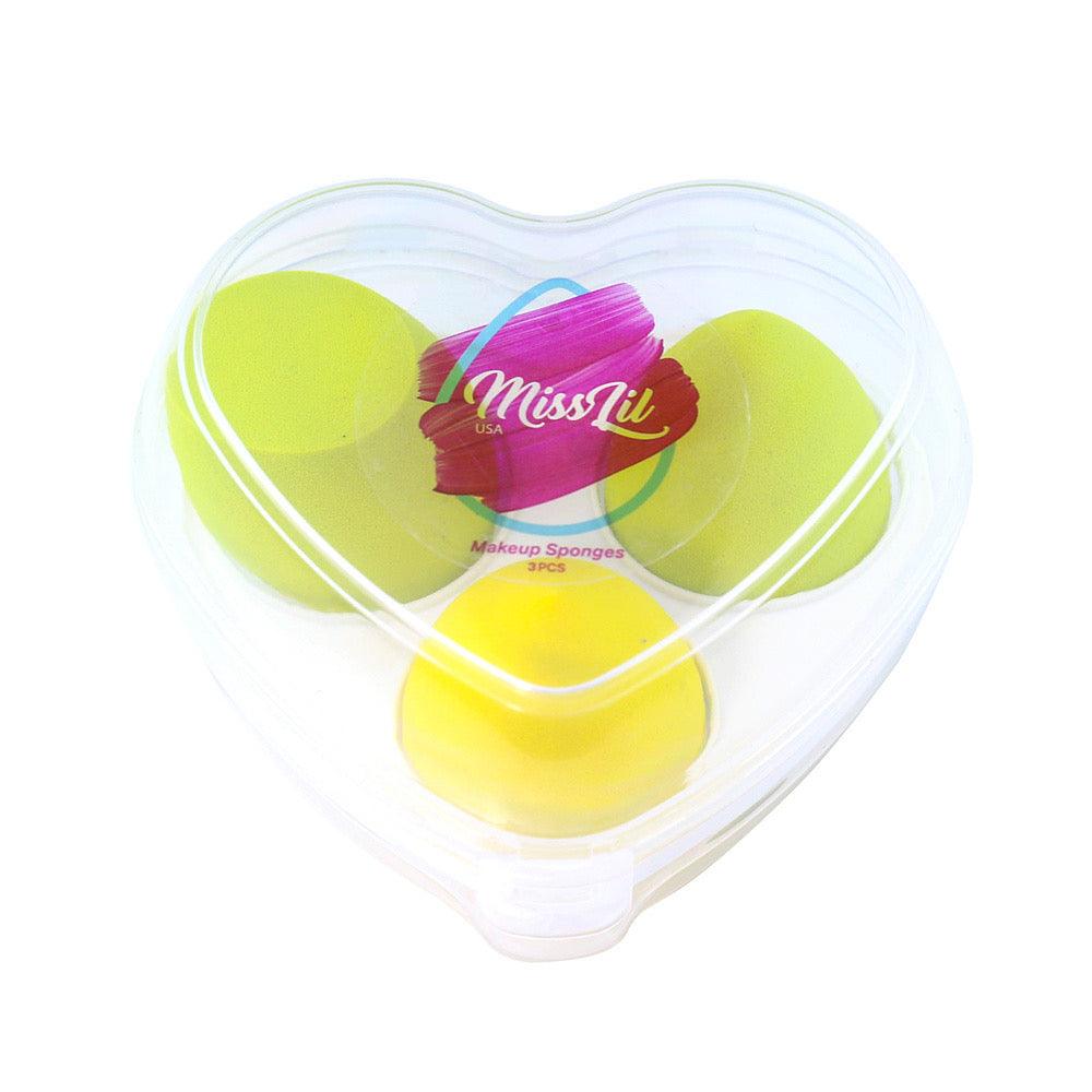 Miss Lil USA Heart Makeup Sponges 3pcs/set - Miss Lil USA