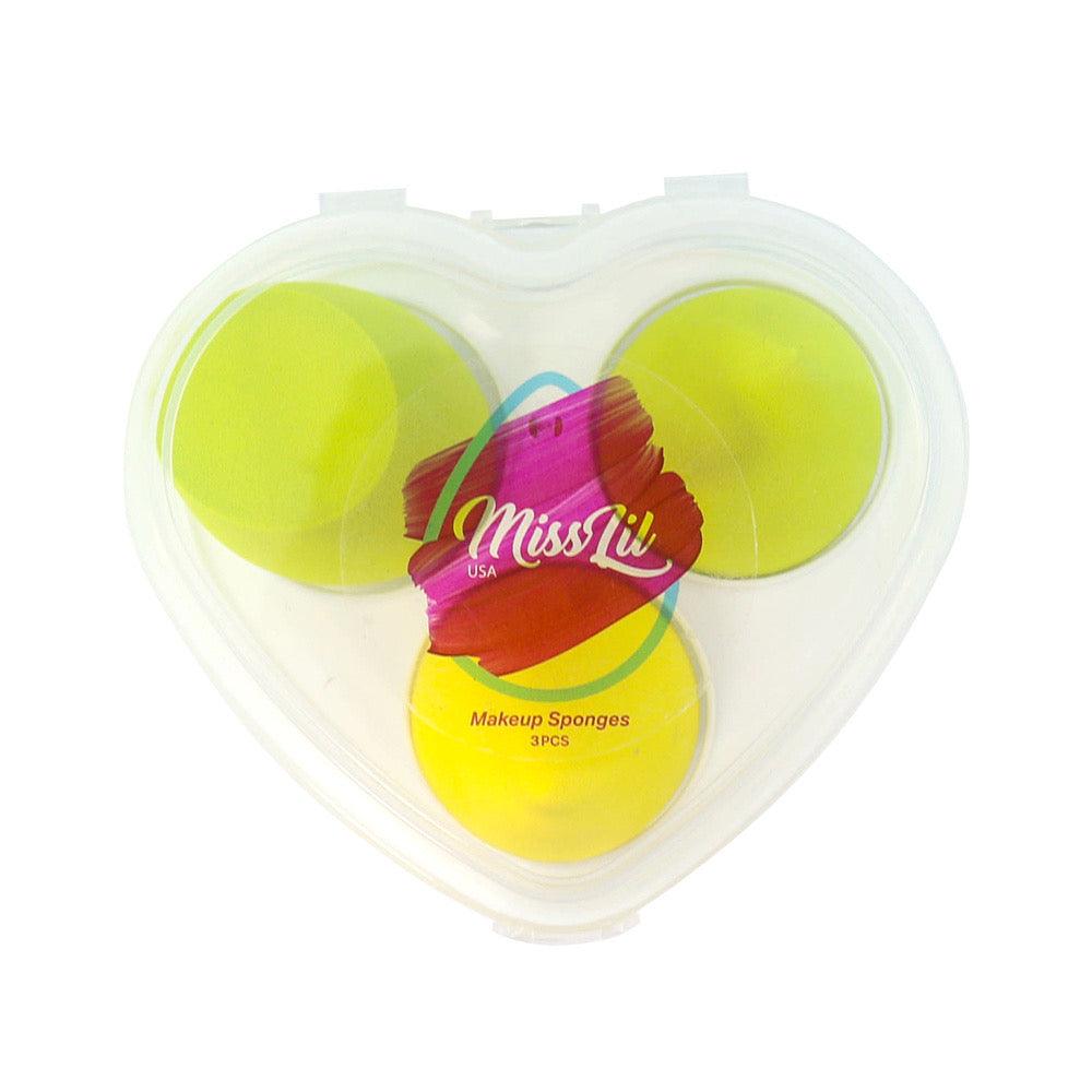 Miss Lil USA Heart Makeup Sponges 3pcs/set Pack of 12