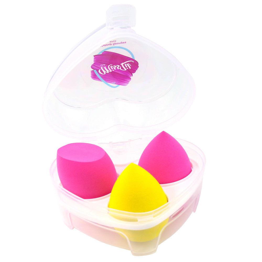 Miss Lil USA Heart Makeup Sponges 3pcs/set - Miss Lil USA