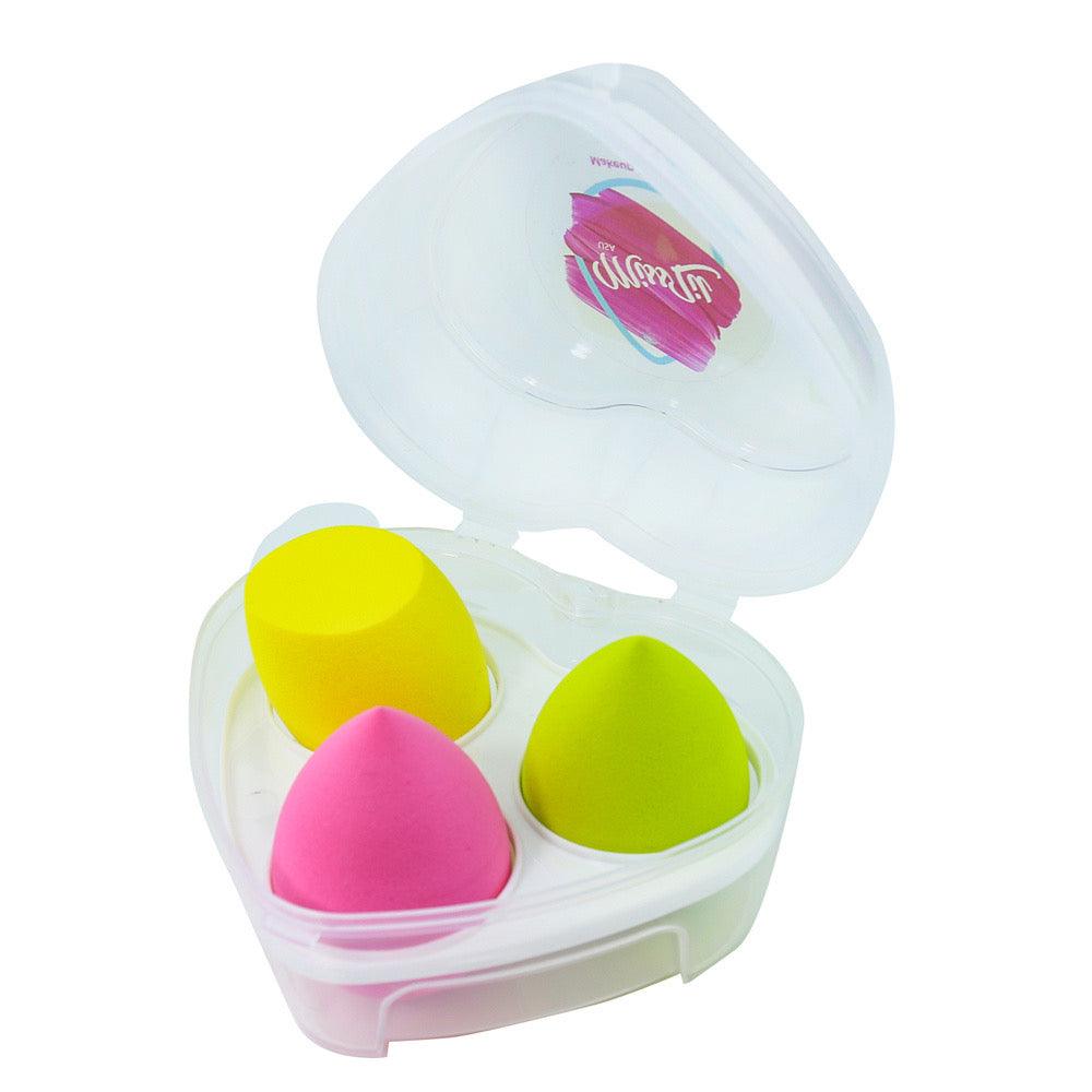 Miss Lil USA Heart Makeup Sponges 3pcs/set - Miss Lil USA