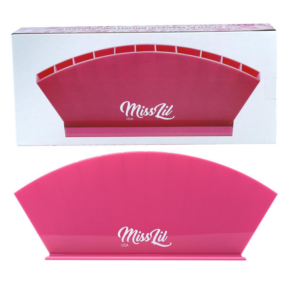 Miss Lil USA Makeup Beauty Brush Organizer | 12 Space Cosmetic Storage (Pink) - Miss Lil USA